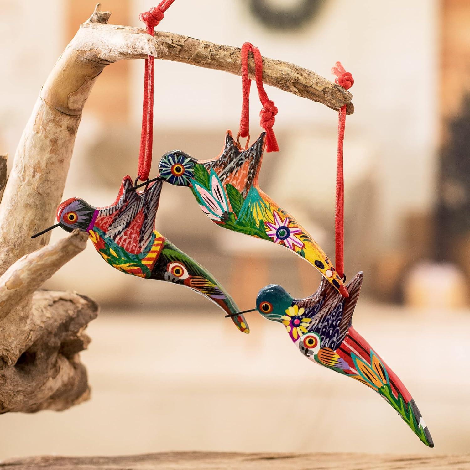 Ceramic Animals Hanging Figurine Ornament (Set of 6)