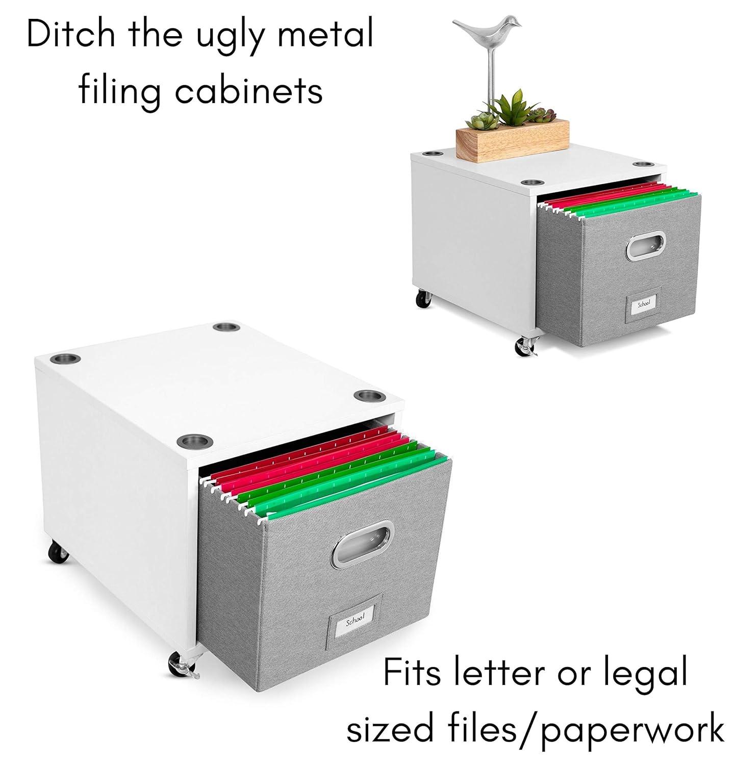 BirdRock Home 14.25'' Wide Mobile File Cabinet