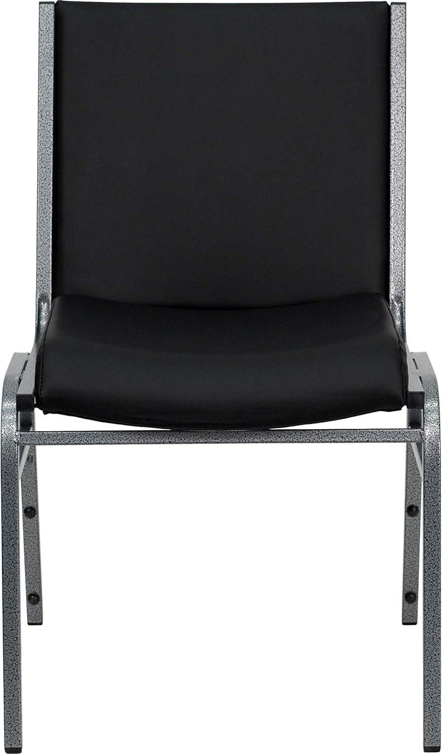 Flash Furniture HERCULES Series Heavy Duty Black Vinyl Stack Chair
