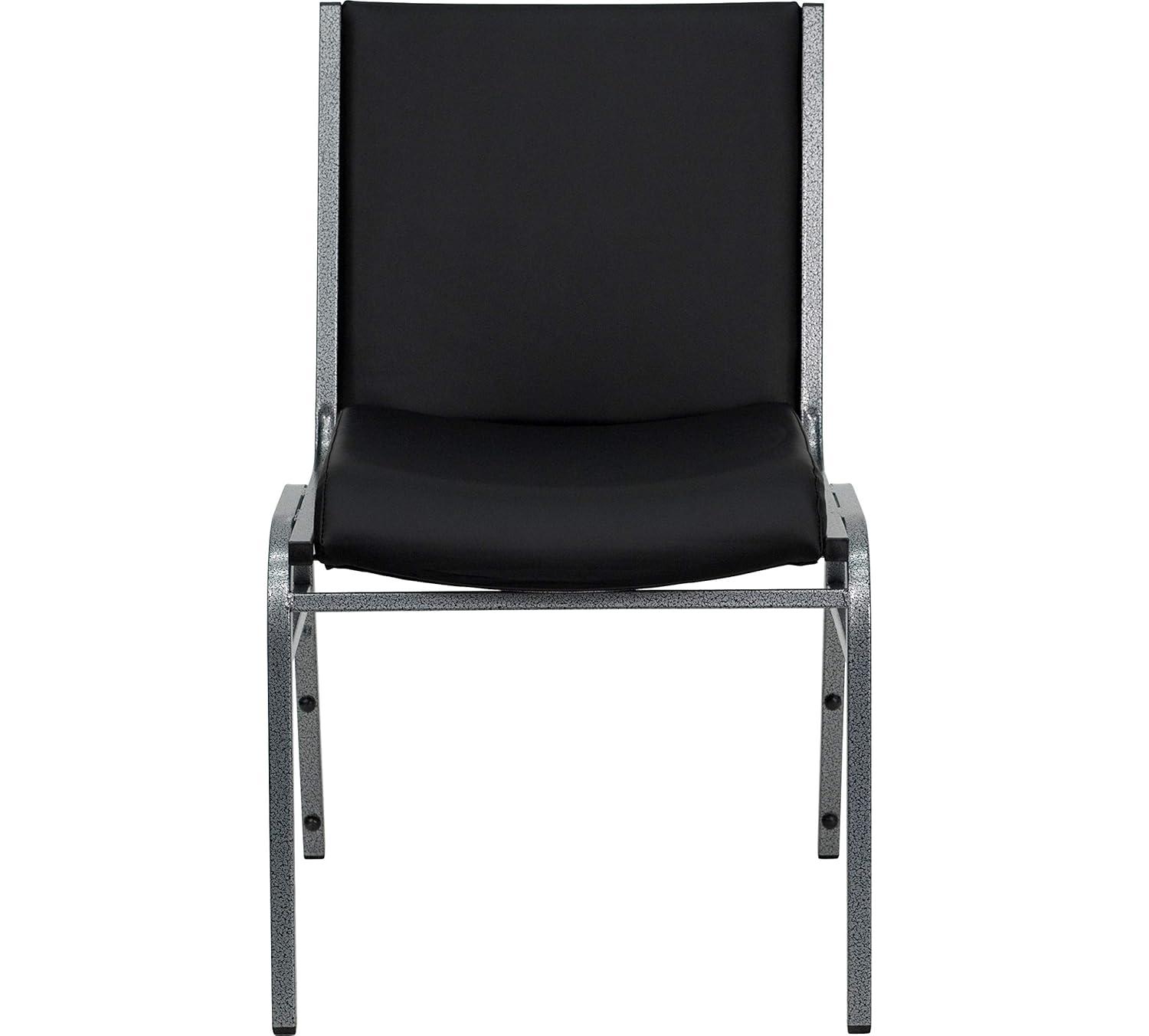 Flash Furniture HERCULES Series Heavy Duty Black Vinyl Stack Chair