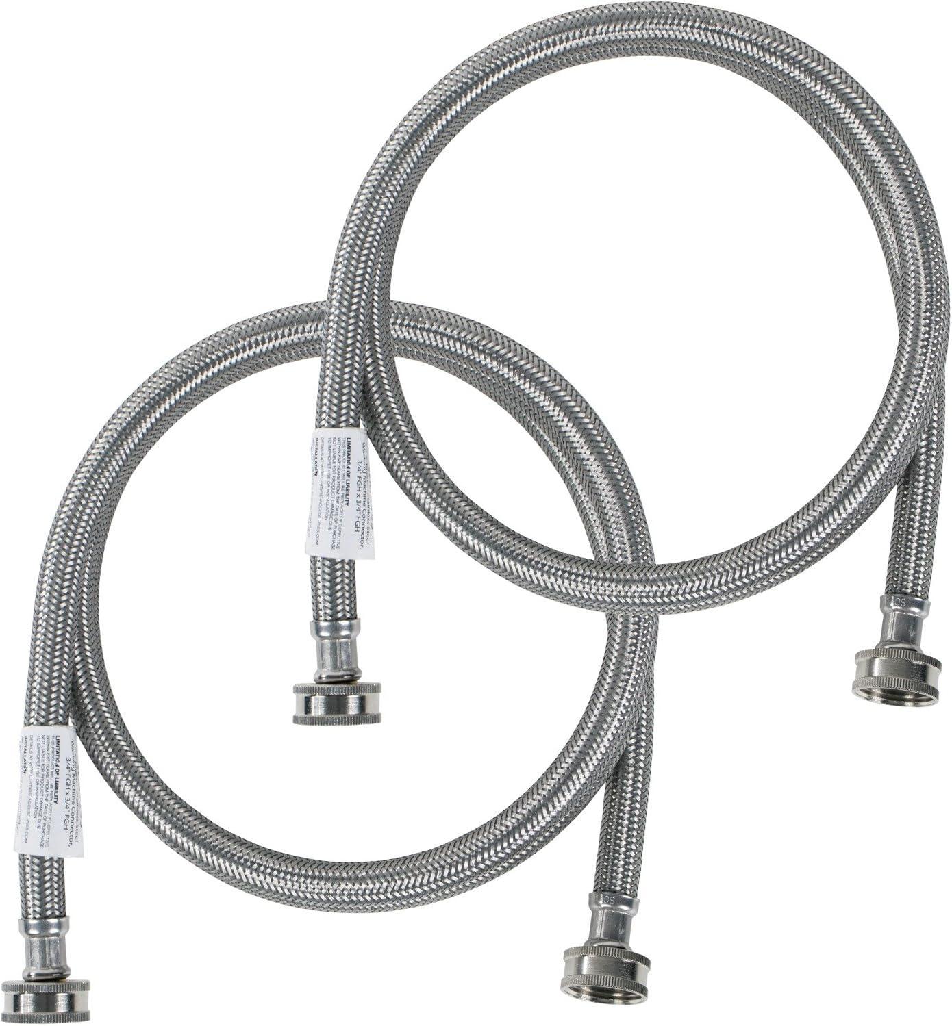 Certified Appliance Accessories® 2-Pack Braided Stainless Steel Washing Machine Hoses