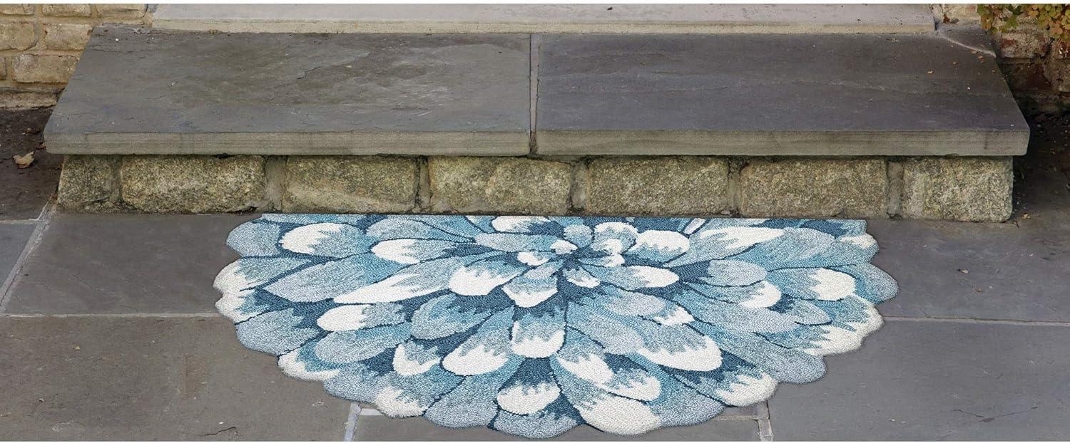 Liora Manne Frontporch Sunflower Indoor/Outdoor Rug Yellow 5' Round