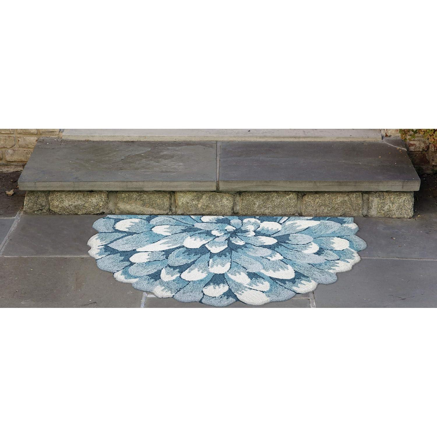 Liora Manne Frontporch Sunflower Indoor/Outdoor Rug Yellow 5' Round