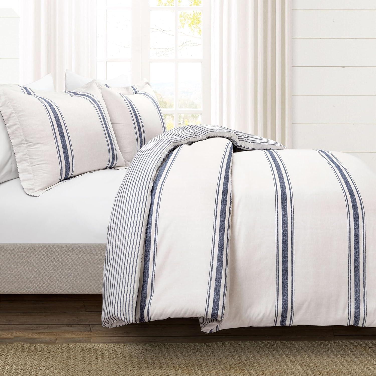 Standard Cotton 460 TC Reversible 3 Piece Duvet Cover Set