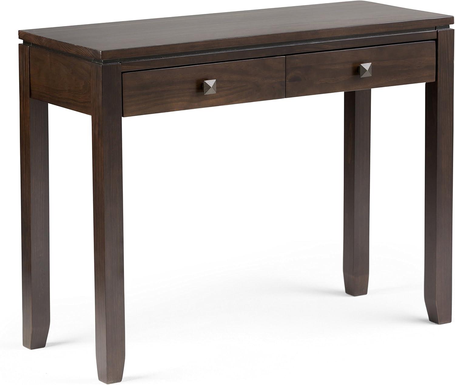 Cosmopolitan Mahogany Brown Console Table with Storage Drawers