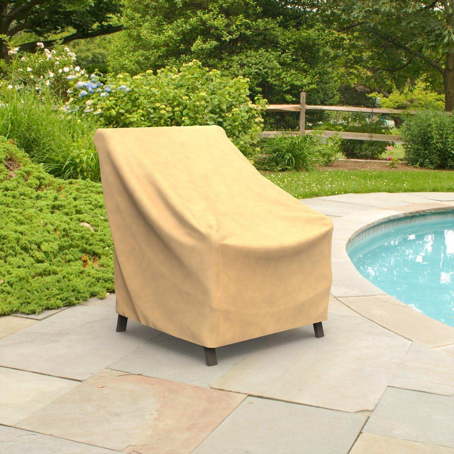 Budge XSmall Beige Patio Outdoor Chair Cover, All-Seasons