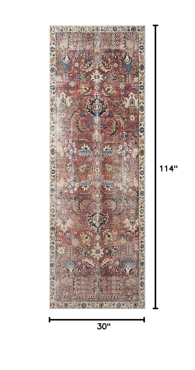 Chris Loves Julia x Loloi Jules Oriental Merlot Rug