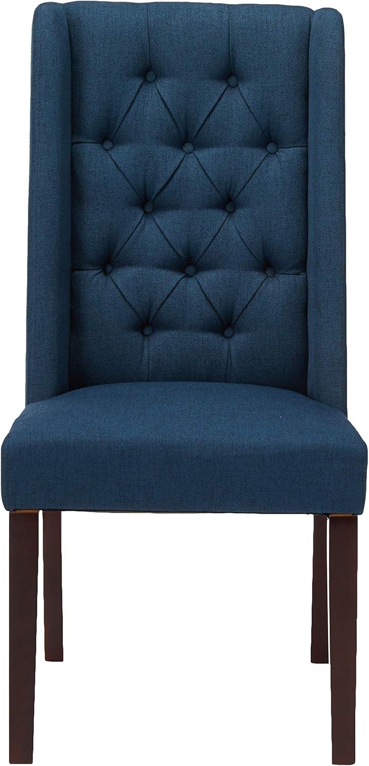 Christopher Knight Home Set of 2 Blythe Tufted Dining Chairs Navy Blue: Polyester Upholstery, Hardwood Frame