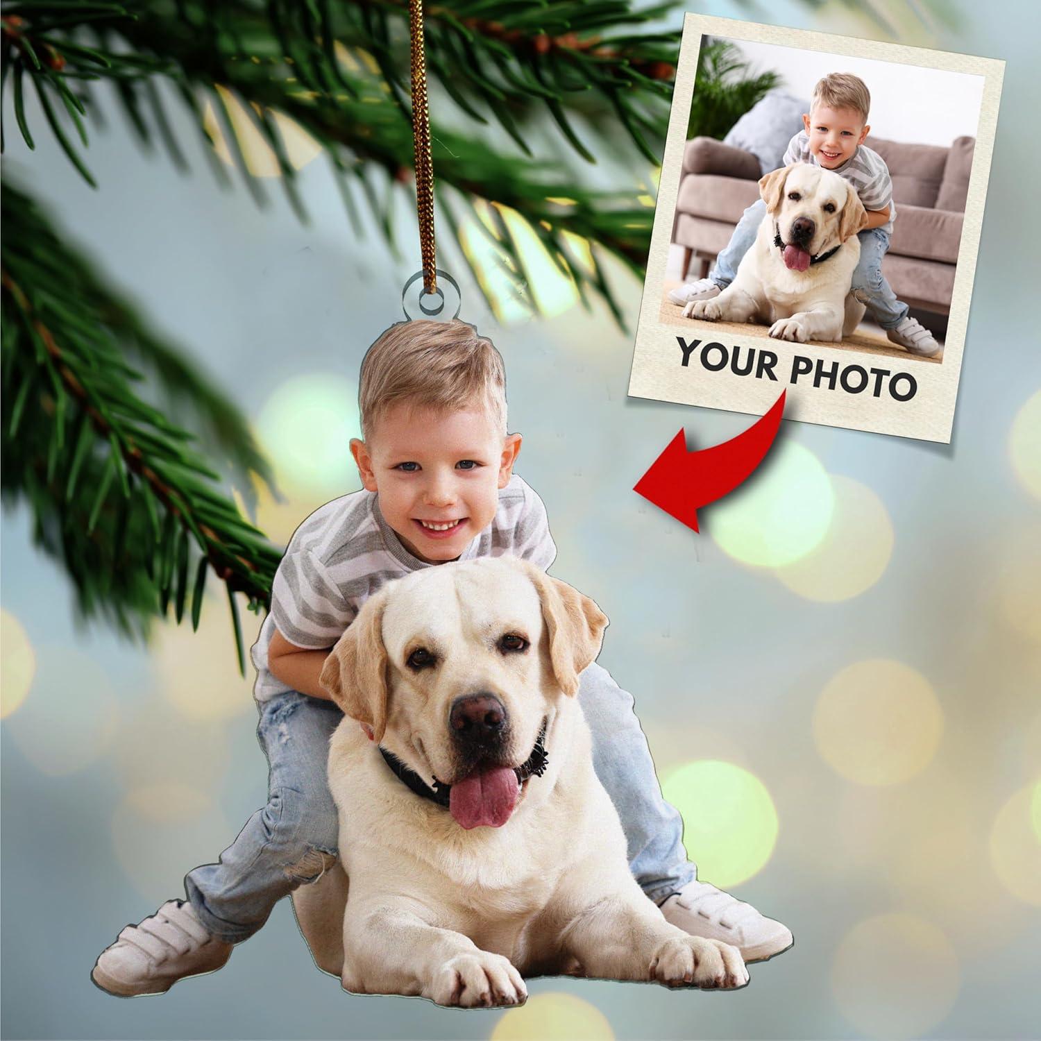 Customization Mill Personalized Your Photo Ornament, Customized 2D Photo Ornaments, Double-Sided Print, Custom Christmas Ornaments, Personalized Christmas Ornaments for Christmas Tree