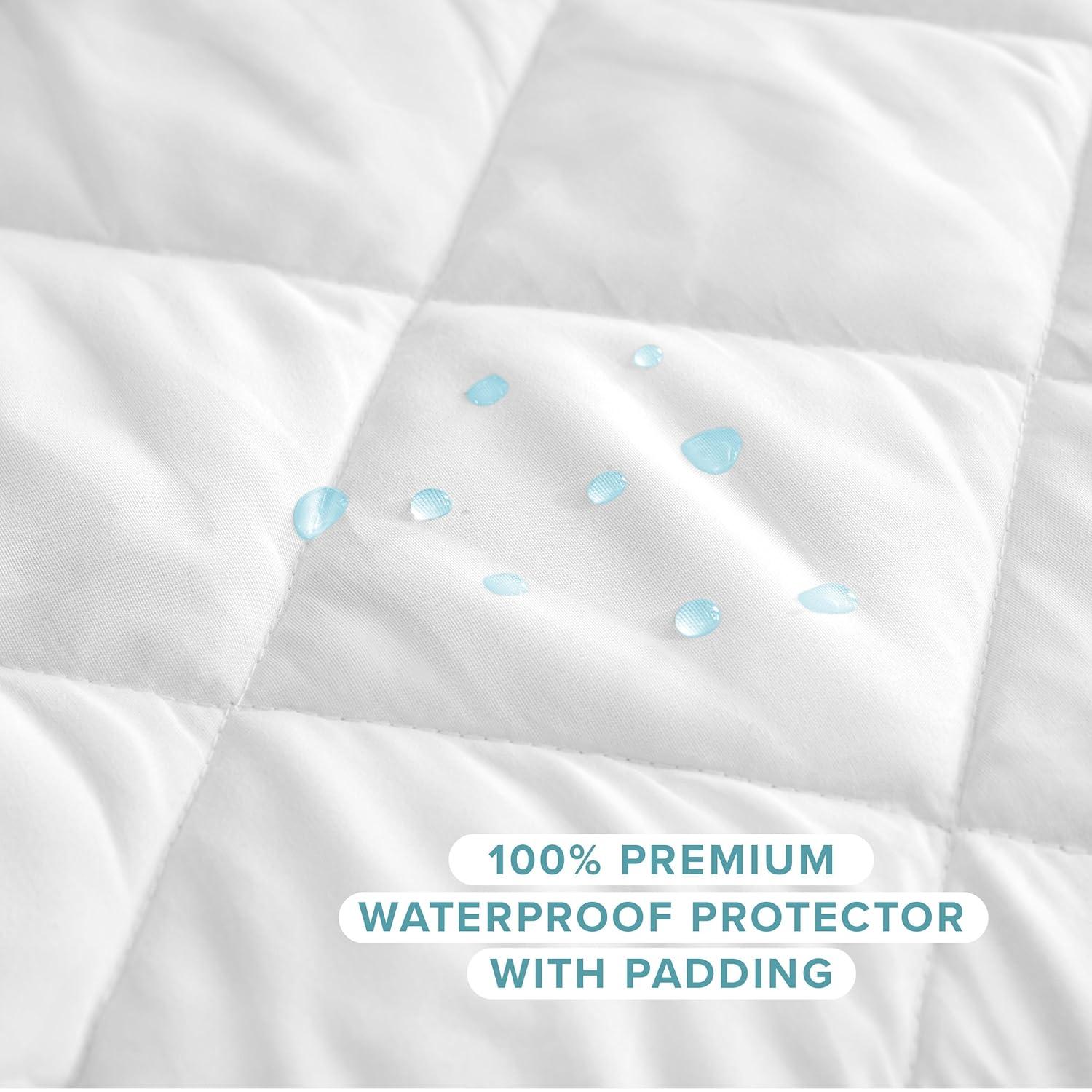 Bare Home Waterproof Quilted Mattress Pad