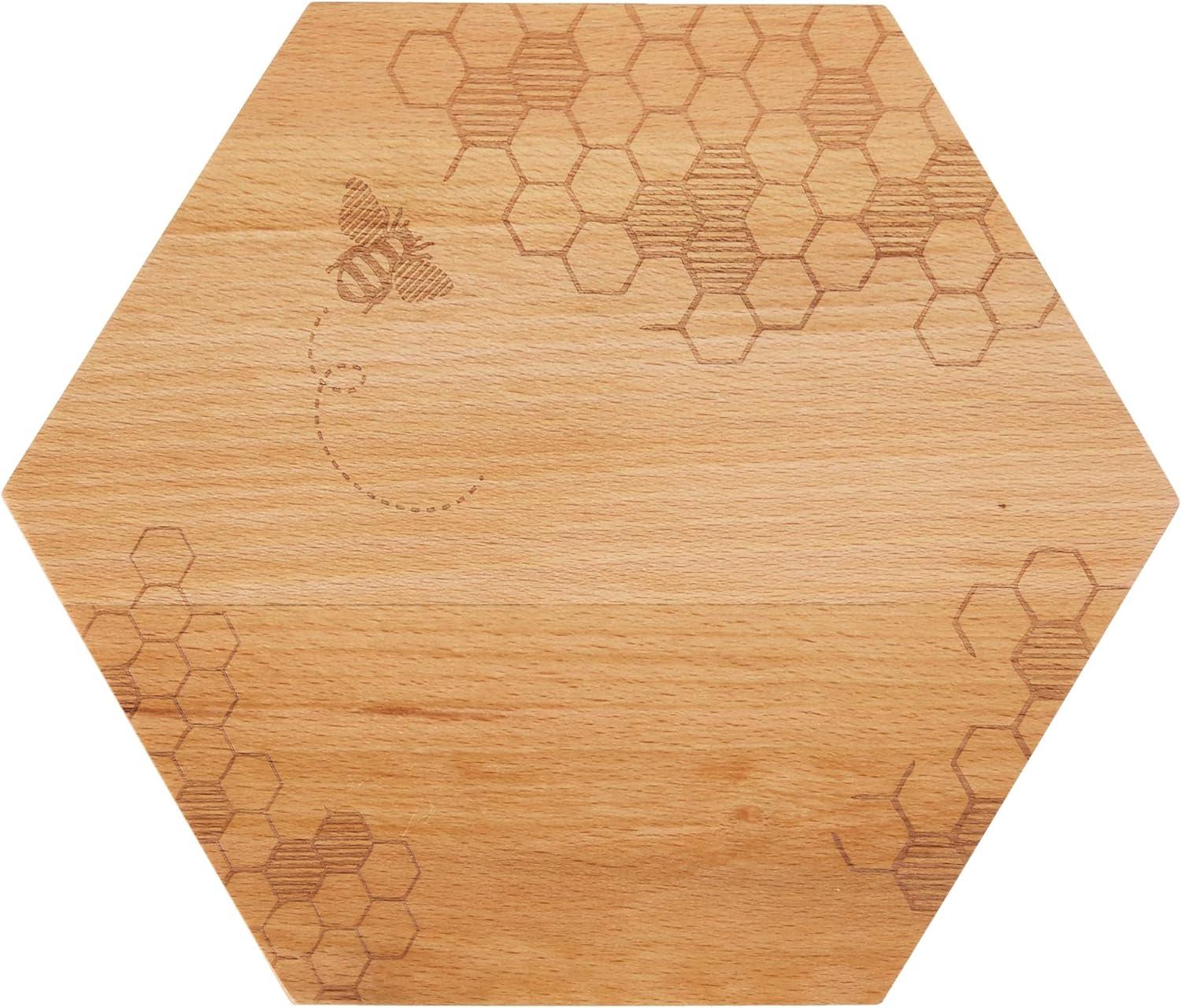 Talisman Designs Beechwood Cheese Board, Honey Bee Collection