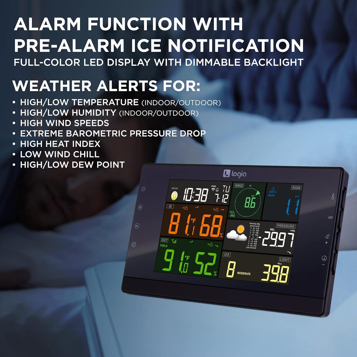 6.9'' Solar Powered Wireless Outdoor Weather Station