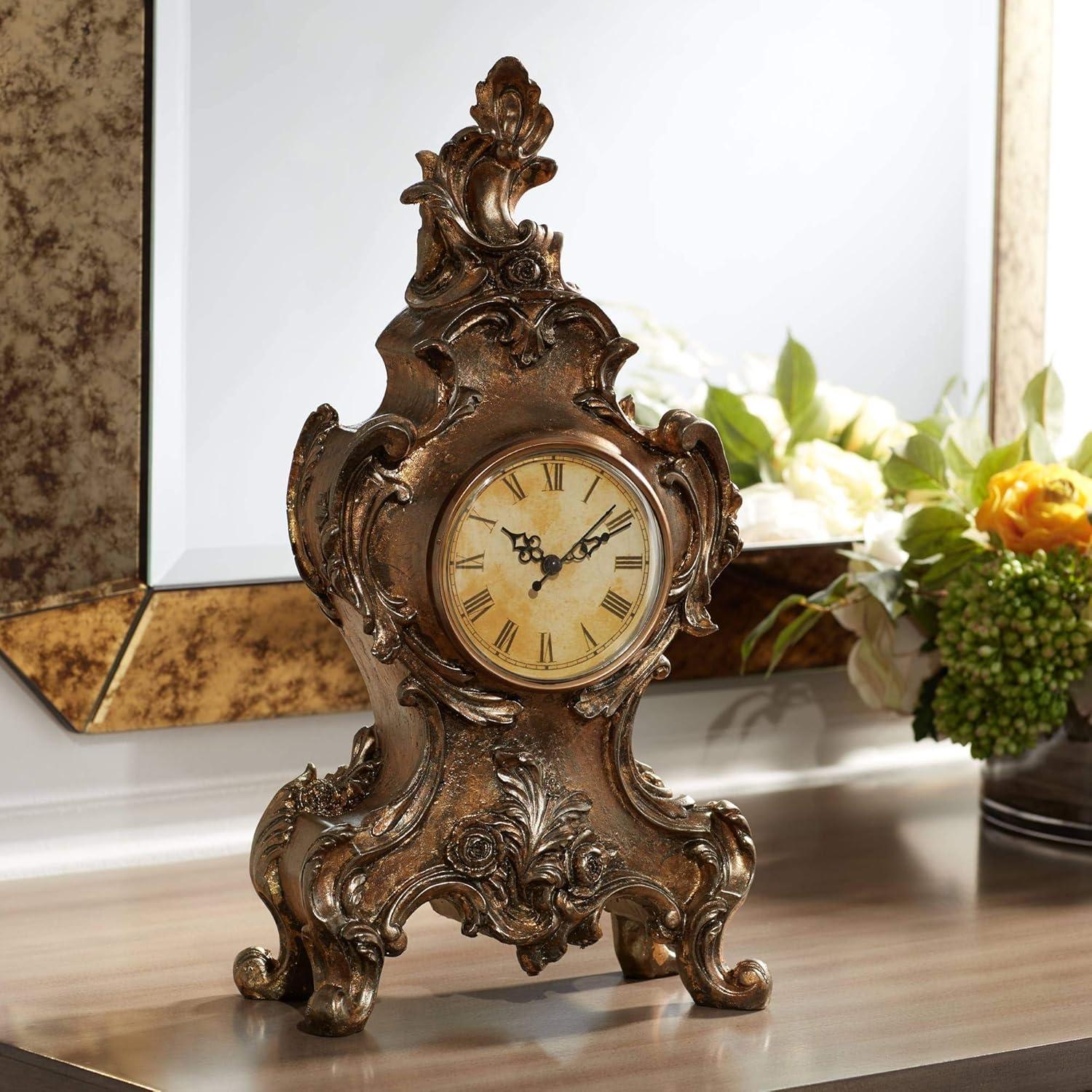 Kensington Hill Taryn Vintage Style 16 1/4" High Table Clock