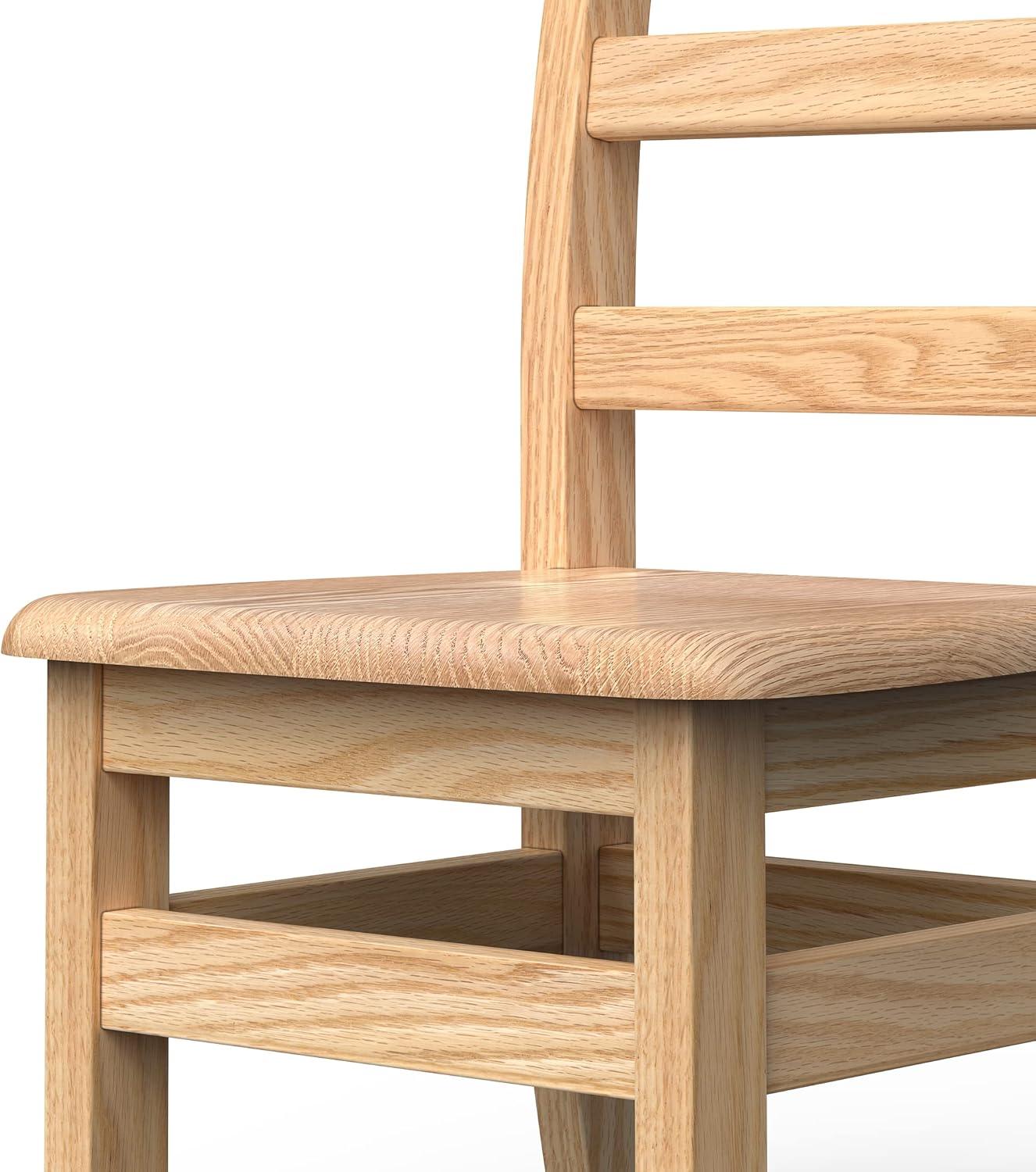 Foundations Little Scholars Sillas Escolares de Madera para Niños Roble Rojo Completamente Ensambladas, Fabricadas en EE. UU., 14", Paquete de 2