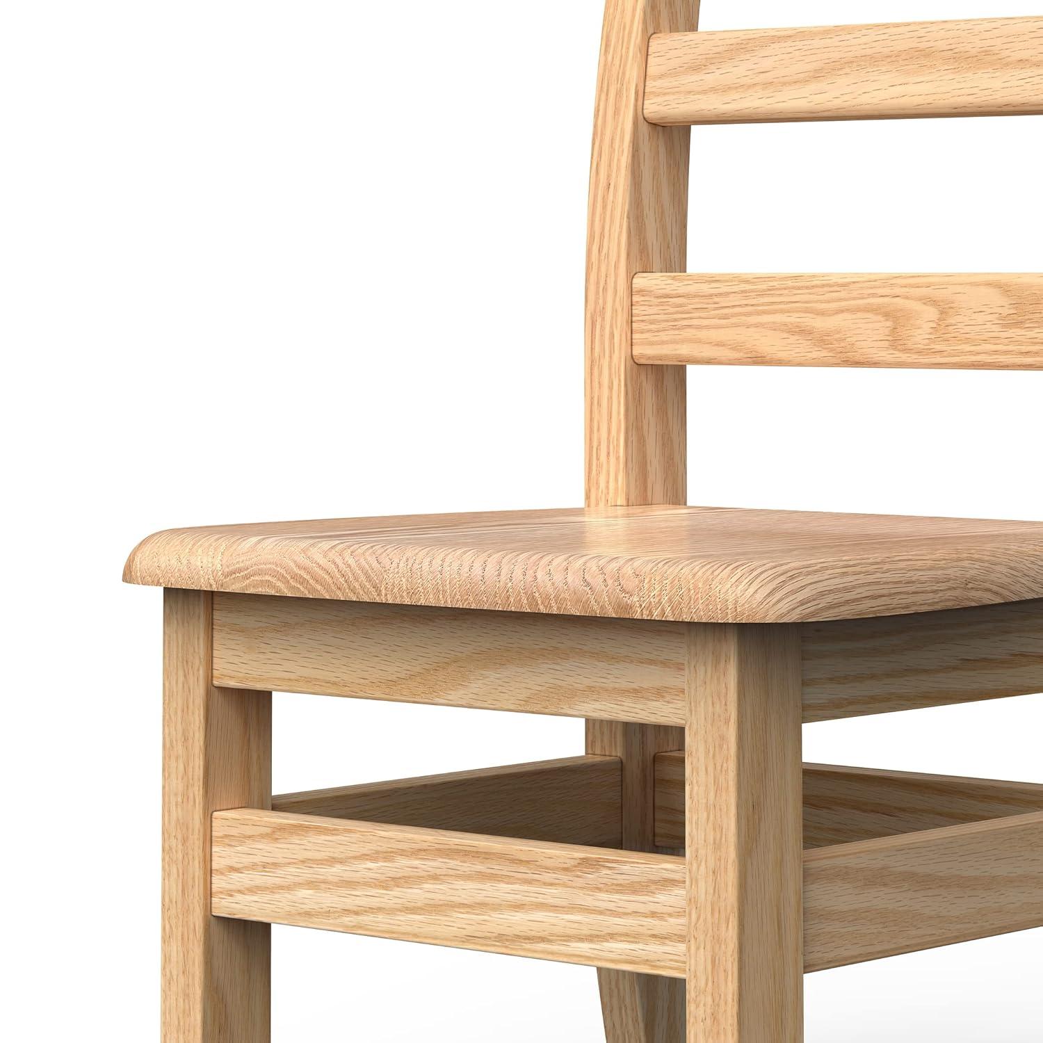 Foundations Little Scholars Sillas Escolares de Madera para Niños Roble Rojo Completamente Ensambladas, Fabricadas en EE. UU., 14", Paquete de 2