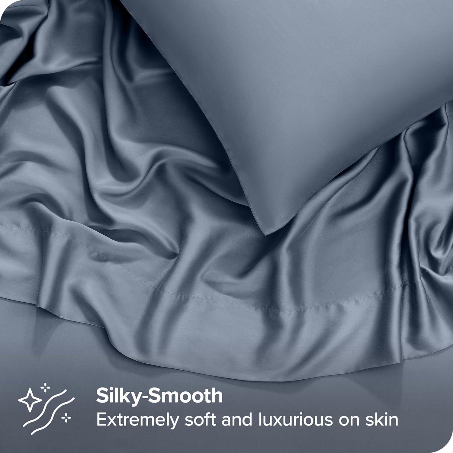 Twin XL Indigo TENCEL™ Lyocell Sheet Set by Bare Home