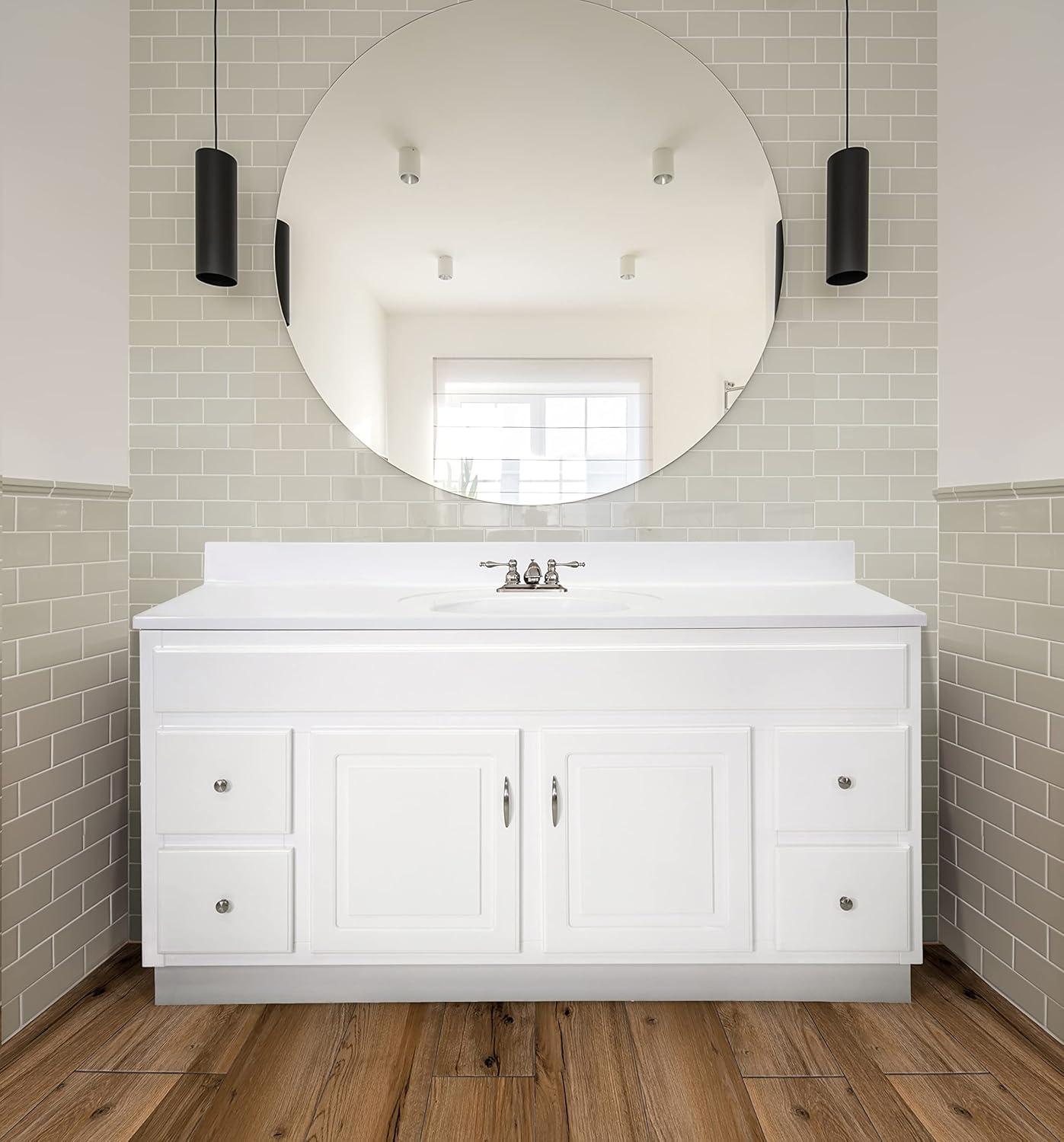 Design House Concord 60-Inch Bathroom Vanity Without Top in White