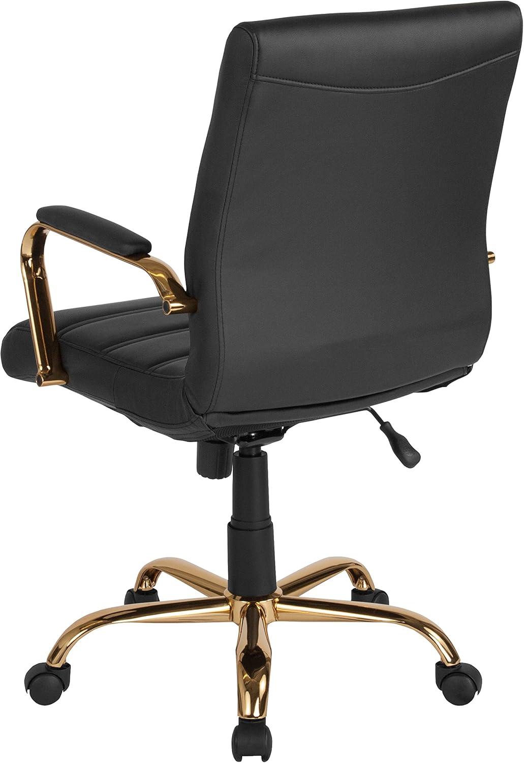 Flash Furniture Mid-Back Executive Swivel Office Chair with Metal Frame and Arms