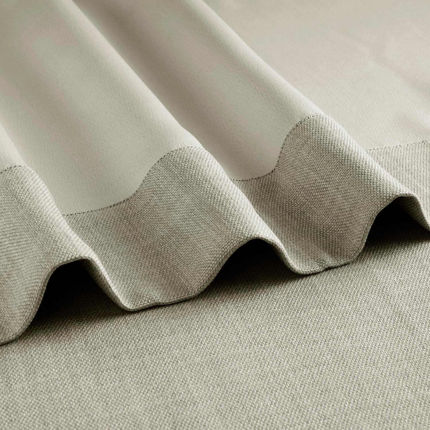 HPD Half Price Drapes Oatmeal Faux Linen Room Darkening Curtains for Bedroom & Living Room Curtains (1 Panel), Door & Window Curtains 108 inches long, Rod Pocket curtains & drapes, 50W X 108L