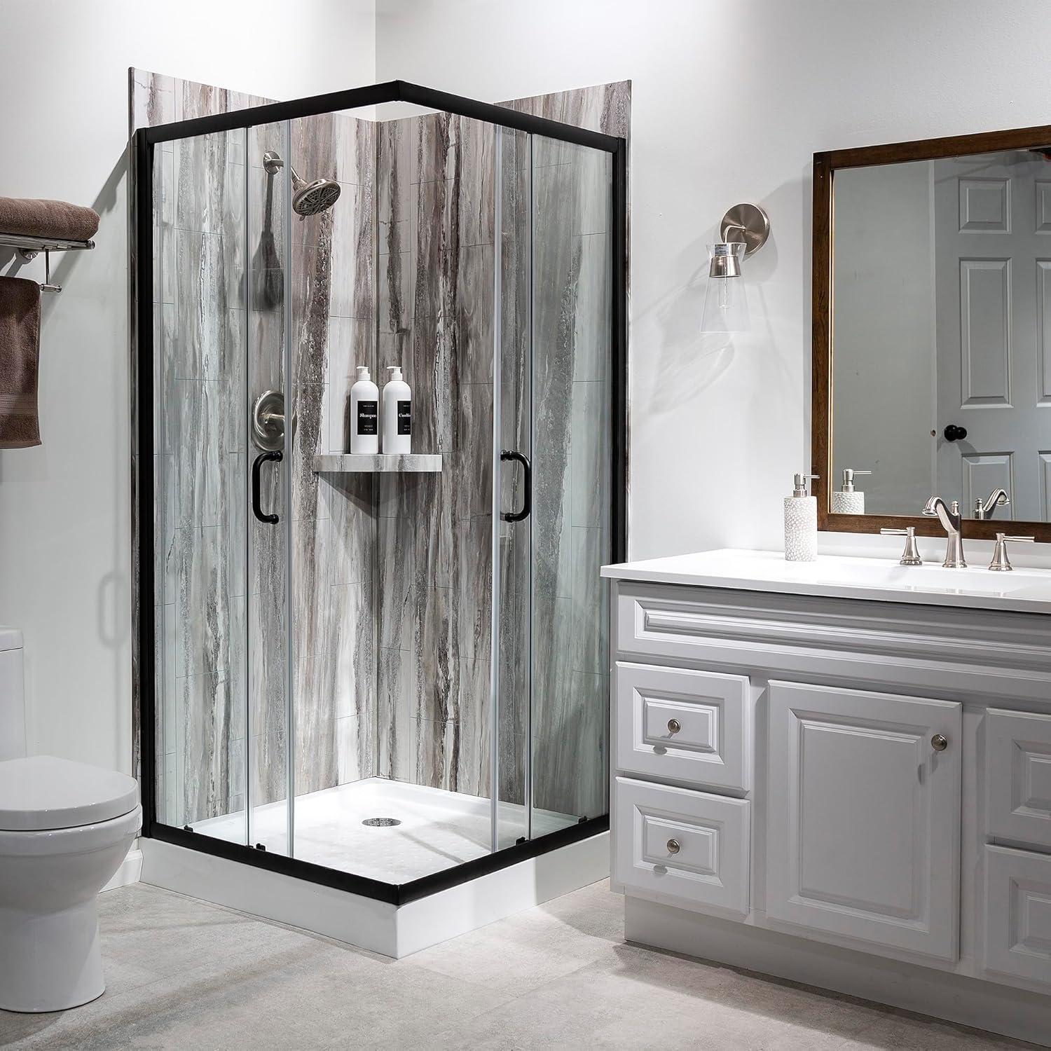 Palisade 32in x 60in x 78in Vinyl Shower Surround in Wind Gust