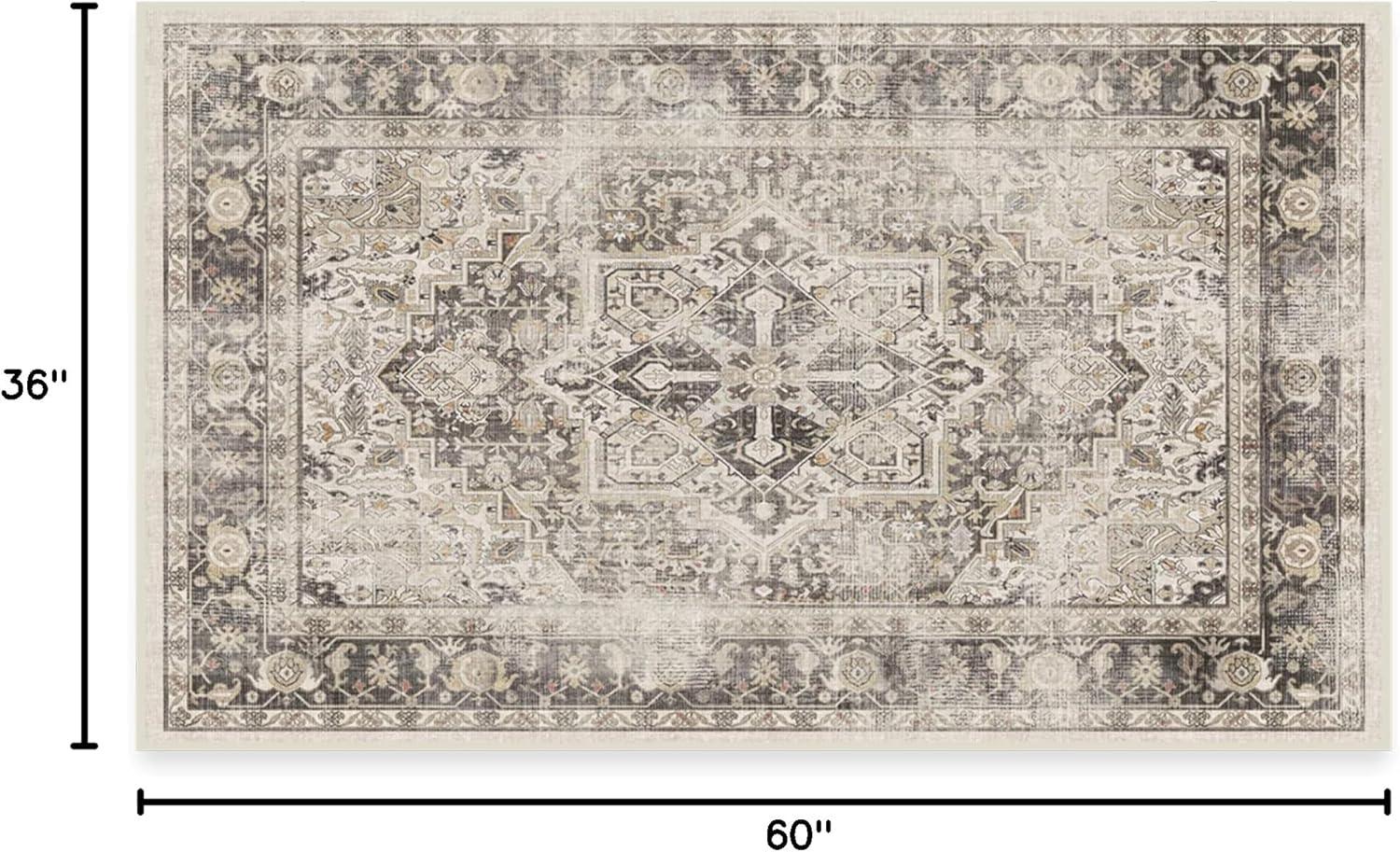 Ruggable Kamran Washable Vintage Persian Flatwoven Area Rug