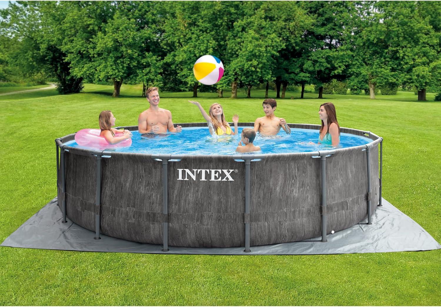 Intex 15FT X 48IN GREYWOOD PRISM FRAME PREMIUM POOL SET