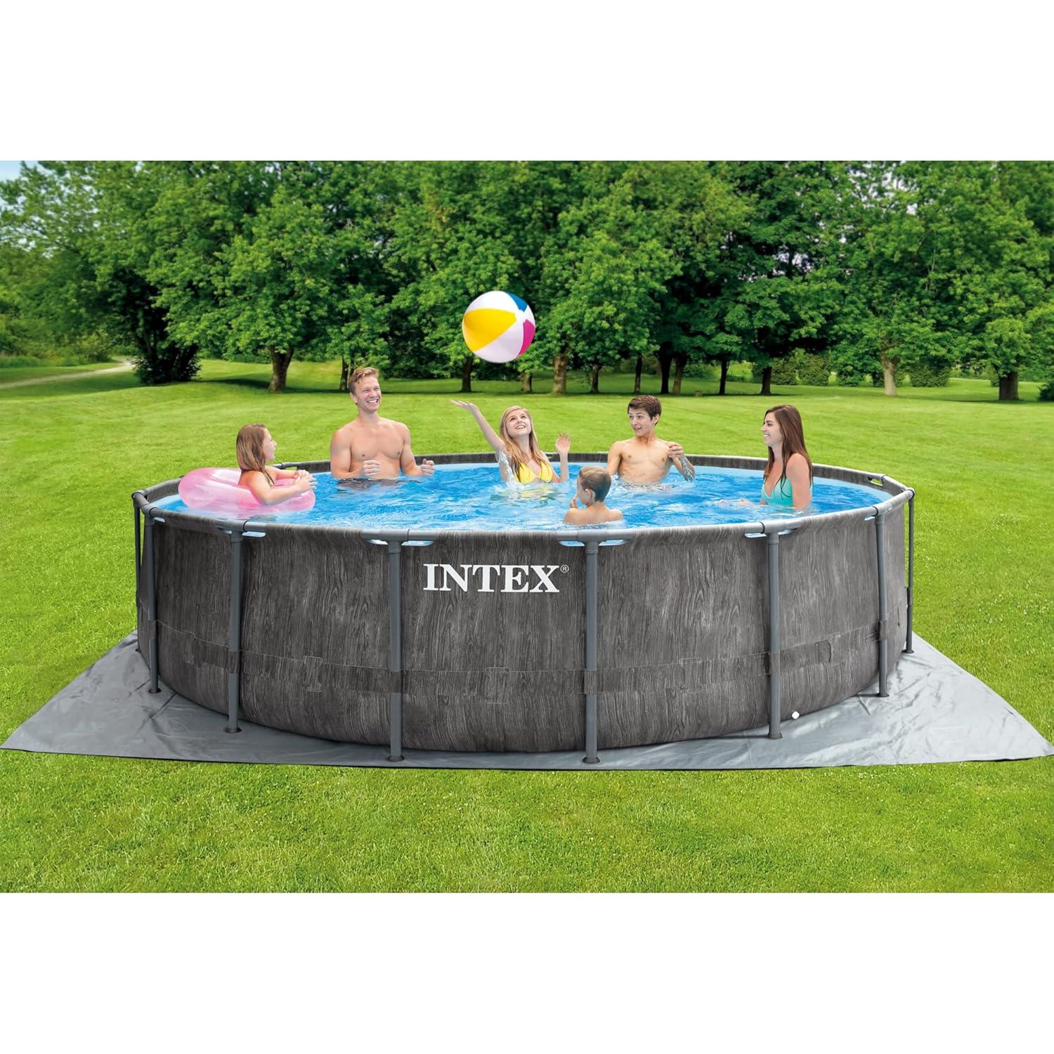 Intex 15FT X 48IN GREYWOOD PRISM FRAME PREMIUM POOL SET
