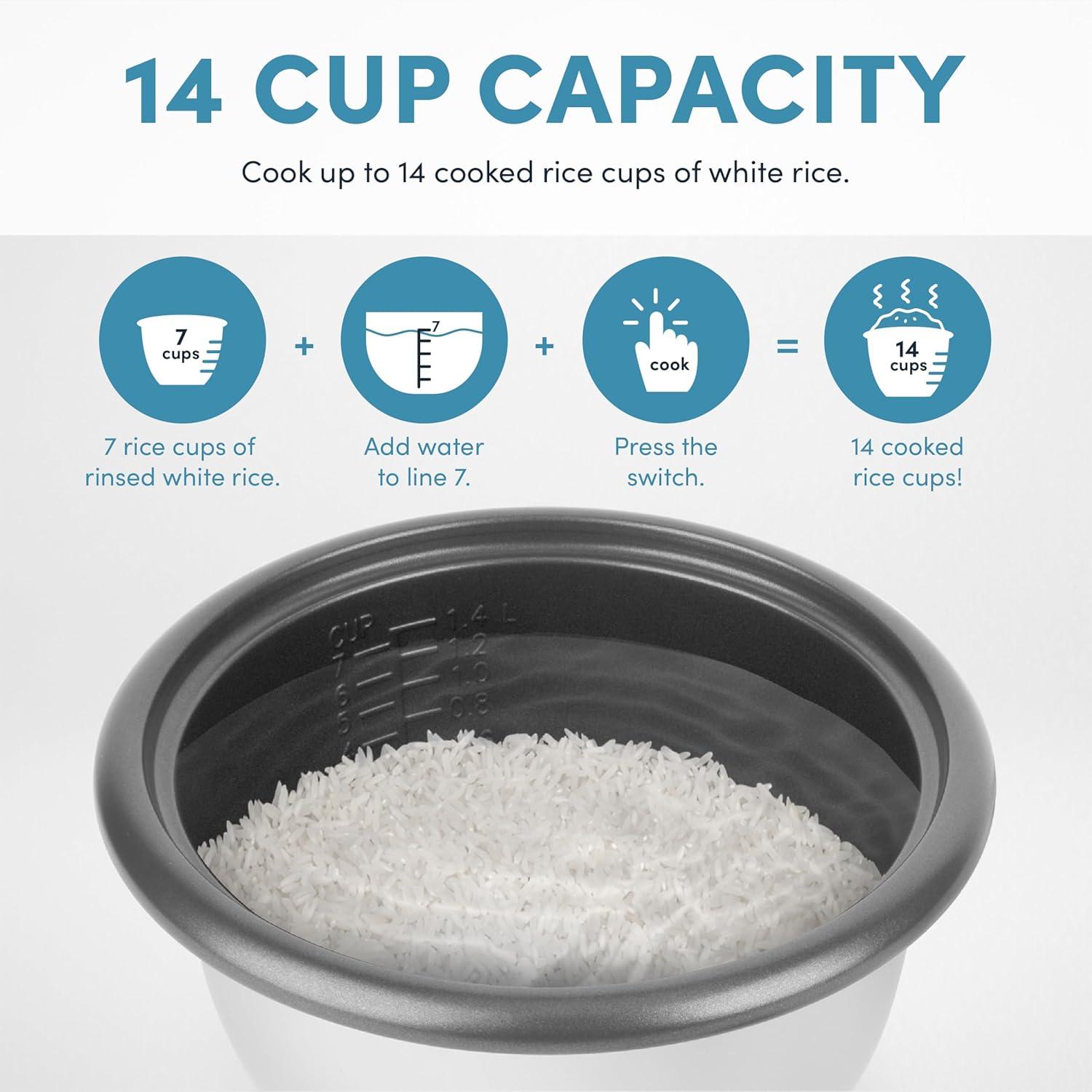 Aroma Aroma 14-Cup Pot Style Rice Cooker and Food Steamer Set