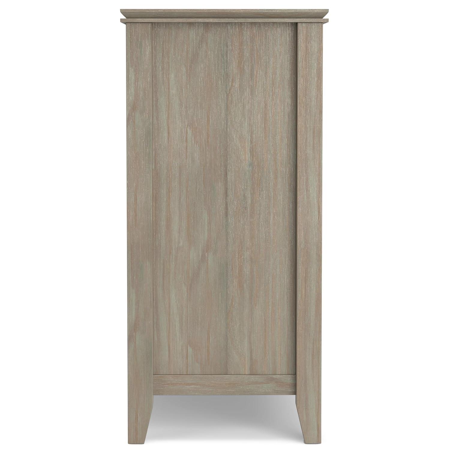 Simpli Home Artisan Solid Wood Sideboard Buffet In Distressed Grey
