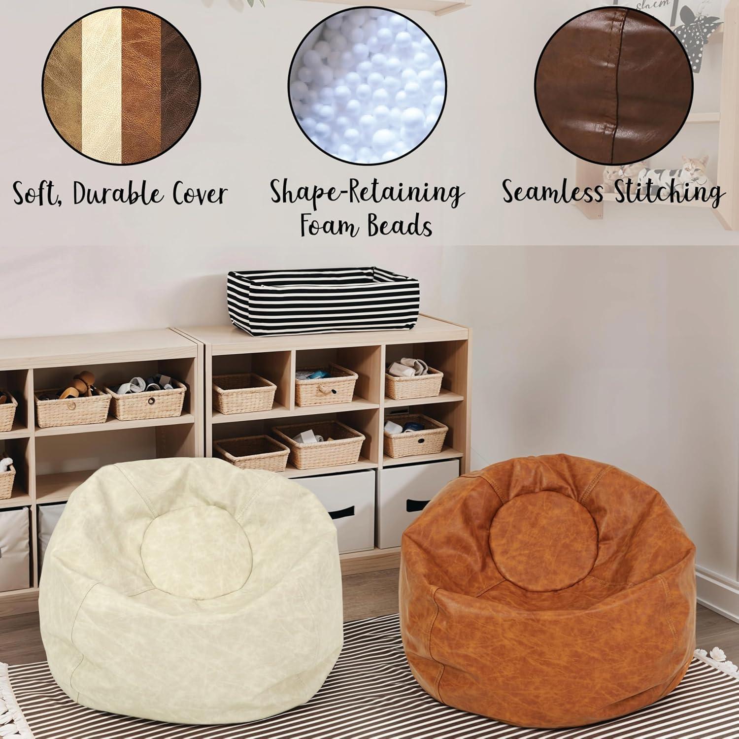 Factory Direct Partners Standard Faux Leather Classic Bean Bag