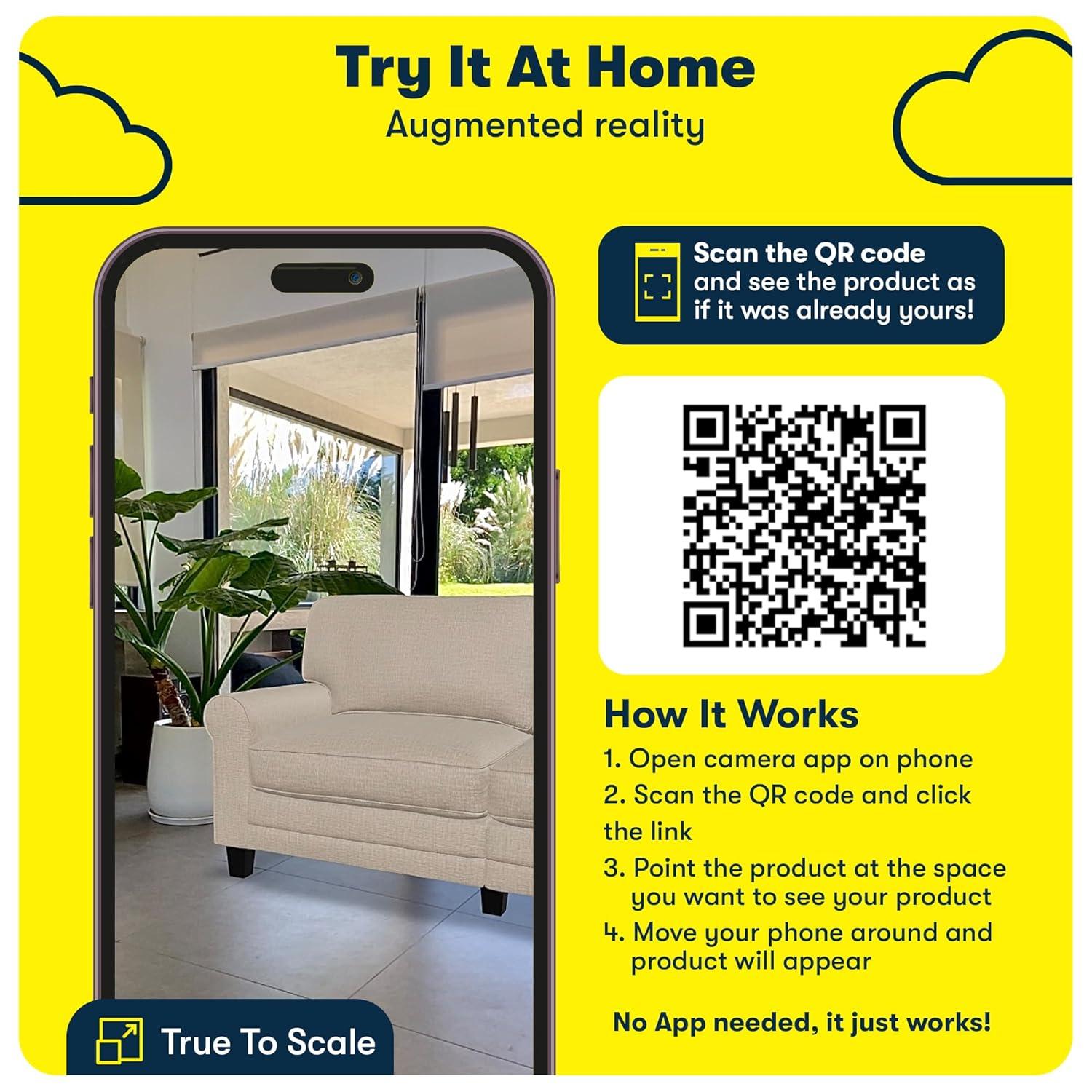 Serta 78" Copenhagen Sofa Navy Blue: Upholstered Polyester, Wood Frame, Removable Cushions, Seats 2