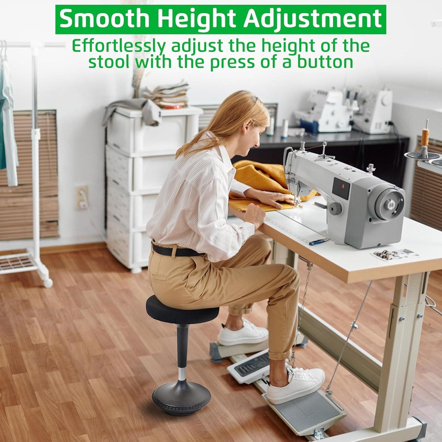 Wobble Stool Standing Desk Stool - tall office chair for standing desk chair wobble stools for classroom seating adhd chair height adjustable stool 23-33" Active stool for standing desk wobble chairs