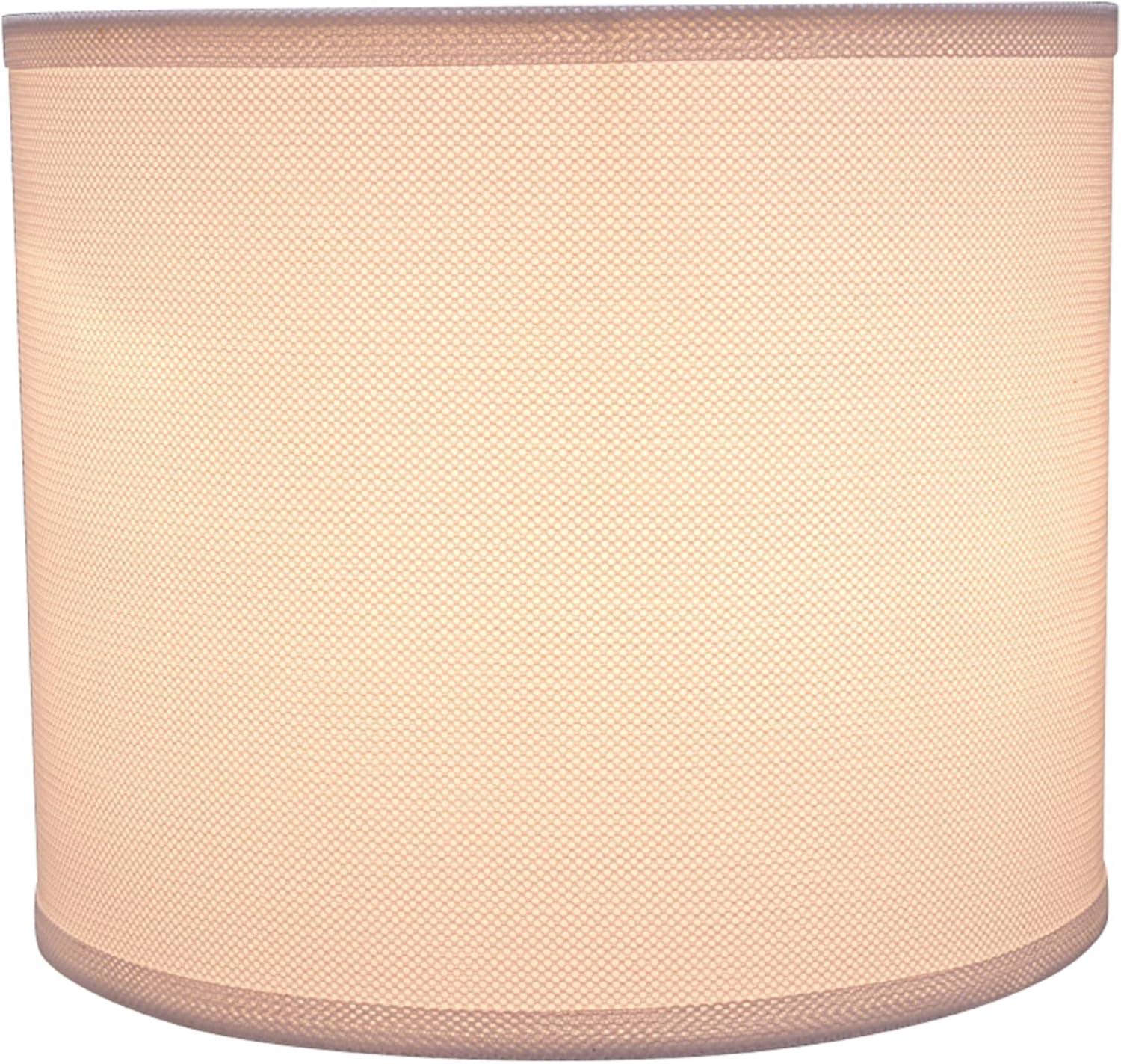 Aspen Creative 31101 Transitional Drum (Cylinder) Shaped Spider Construction Lamp Shade in White, 12" wide (12" x 12" x 10")