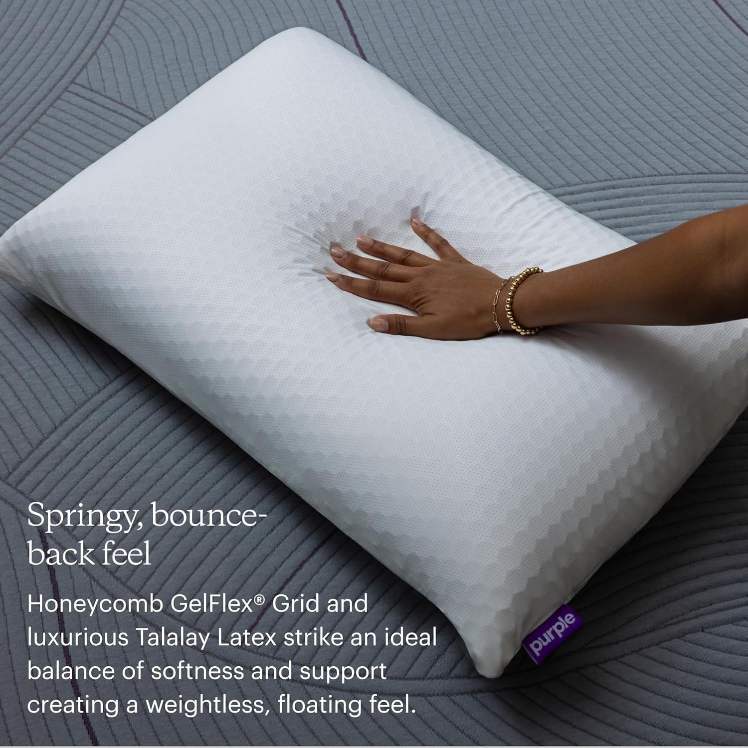 Purple Harmony Pillow | The Greatest Pillow Ever Invented, Hex Grid, No Pressure Support, Stays Cool, Good Housekeeping Award Winning Pillow (Low)