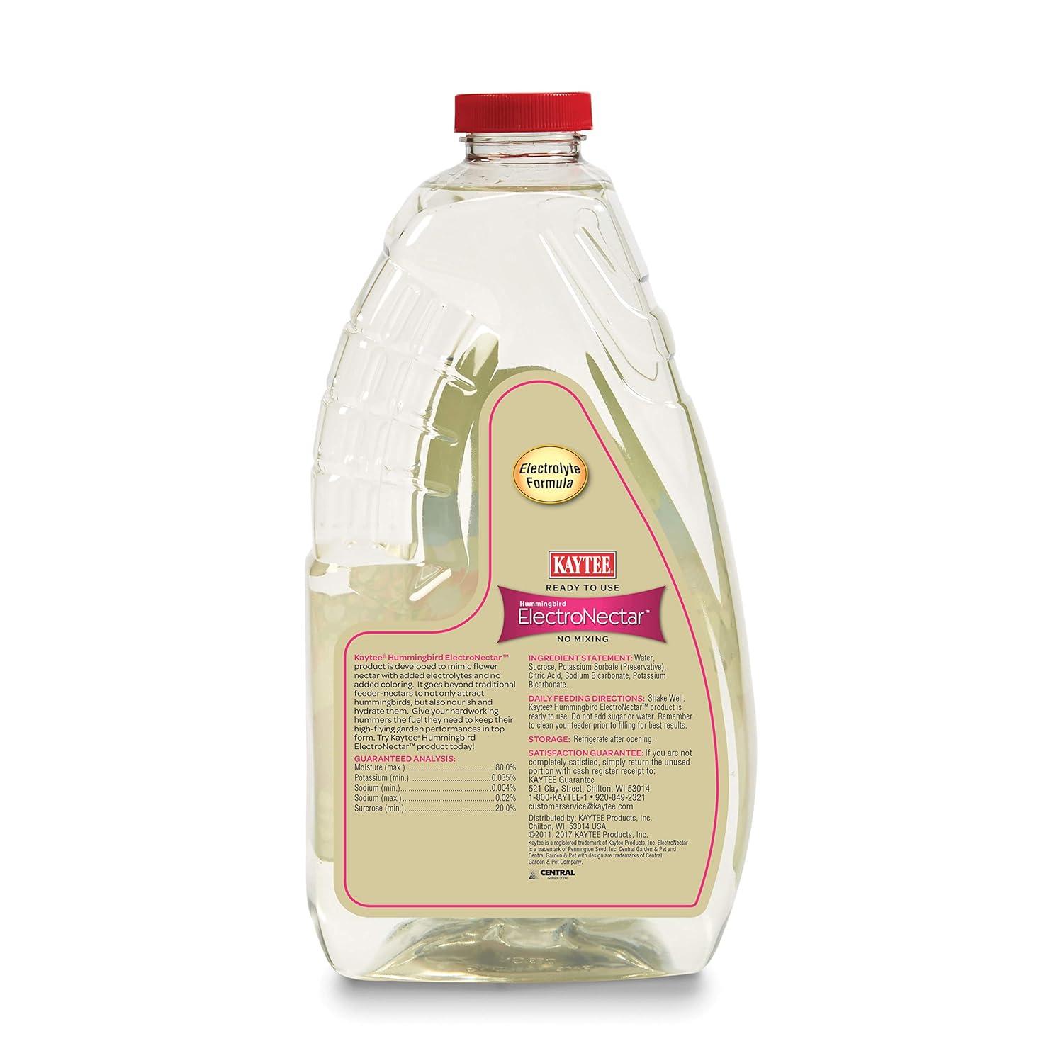 Kaytee Hummingbird ElectroNectar Wild Bird Food, Ready to Use - 64 Ounces