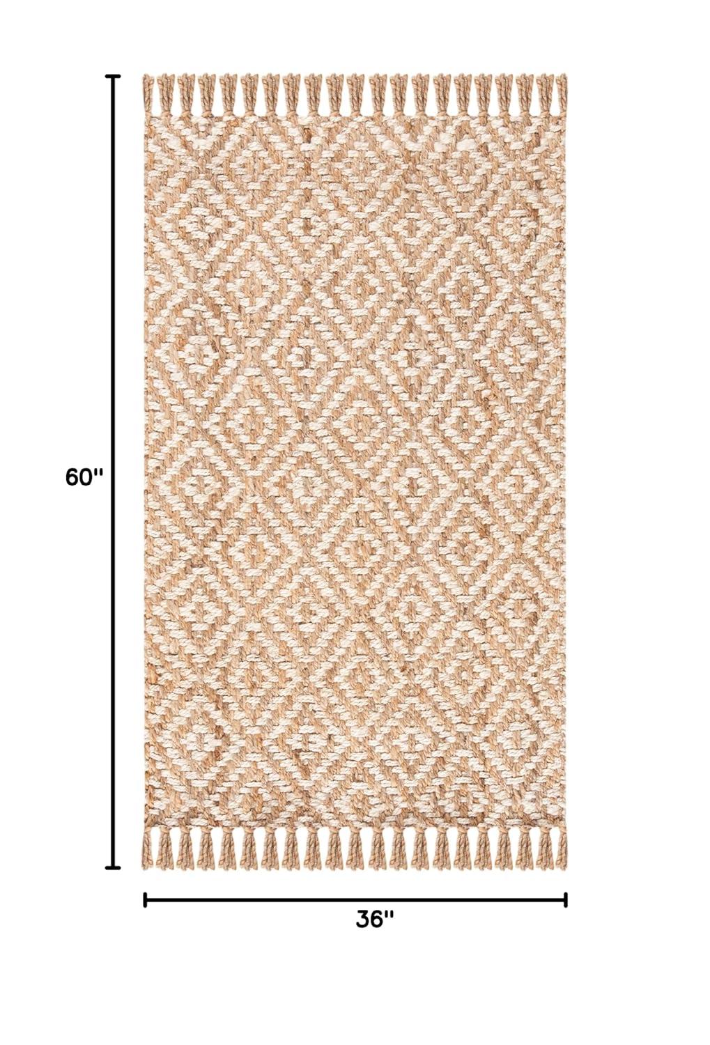 Natural Fiber NF450 Hand Woven Area Rug - Natural/Ivory - 3'x5' - Safavieh.