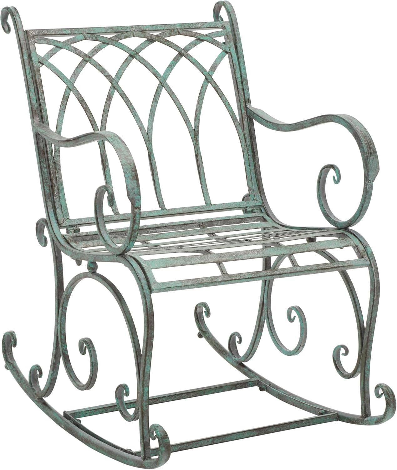 Medrano Rocking Chair Indoor/Outdoor - PAT5030 - Black Rust - Safavieh