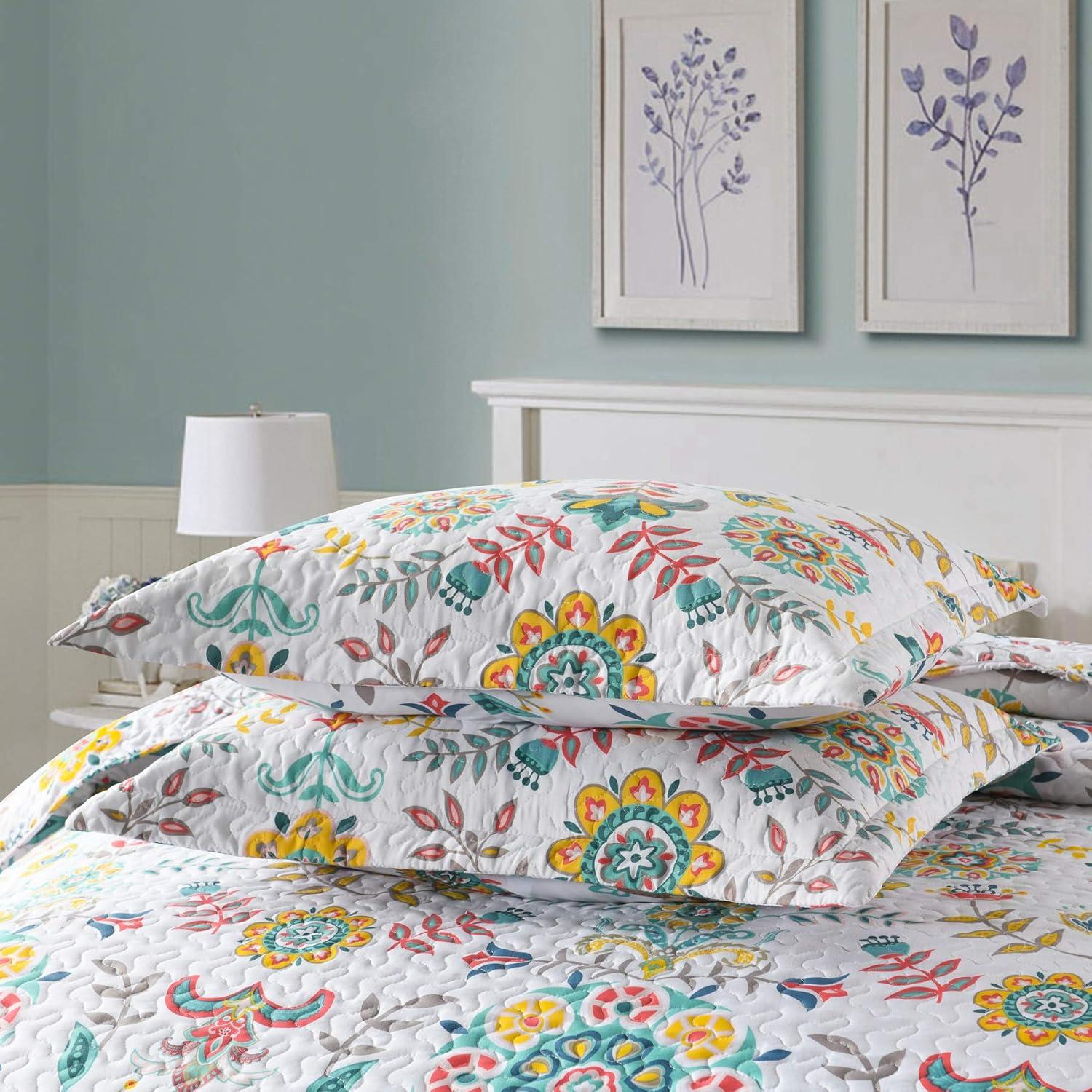 Bohemian Floral Quilt Set