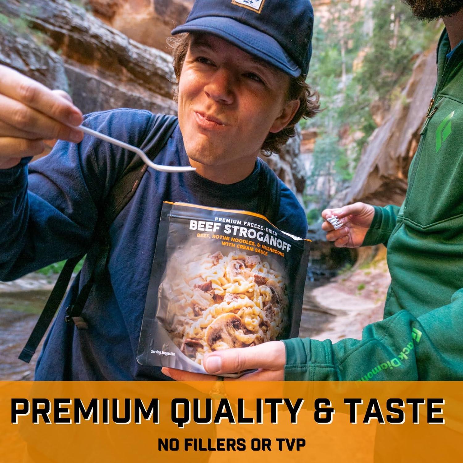 Peak Refuel Beef Stroganoff | Freeze Dried Backpacking and Camping Food | Amazing Taste | High Protein | Real Meat | Quick Prep Meals