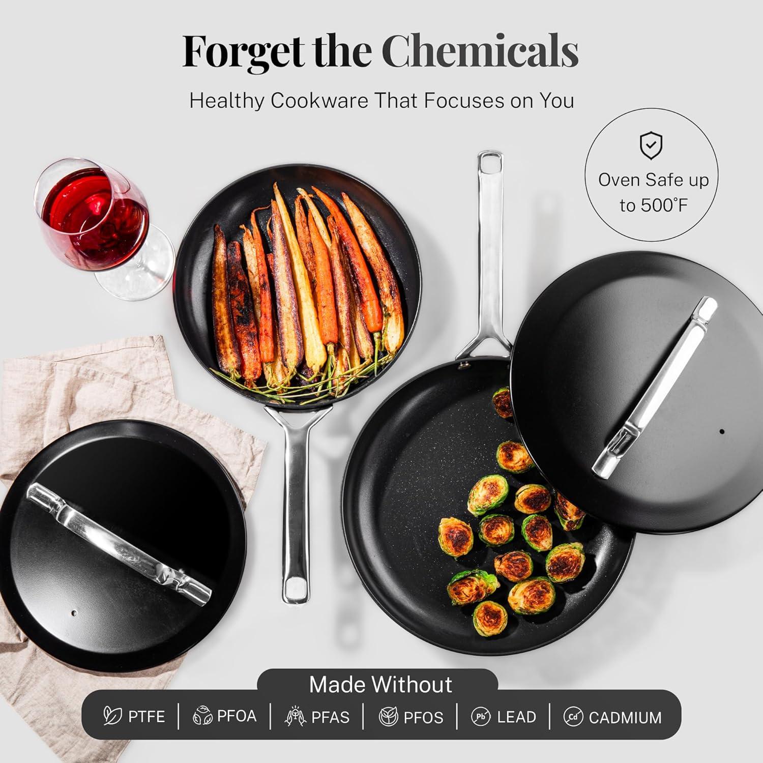 Gotham Steel Modern Collection 11 Piece Ceramic Nonstick Cookware Set