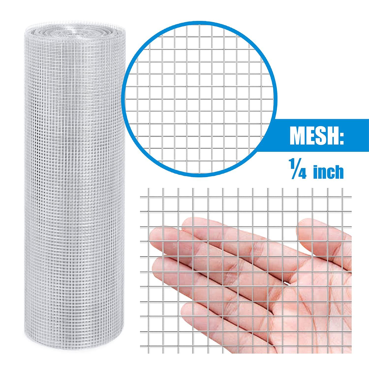 Fencer Wire Fencer Wire 23 Gauge Galvanized Hardware Cloth with Mesh Size 1/4" x 1/4", Multiple Options