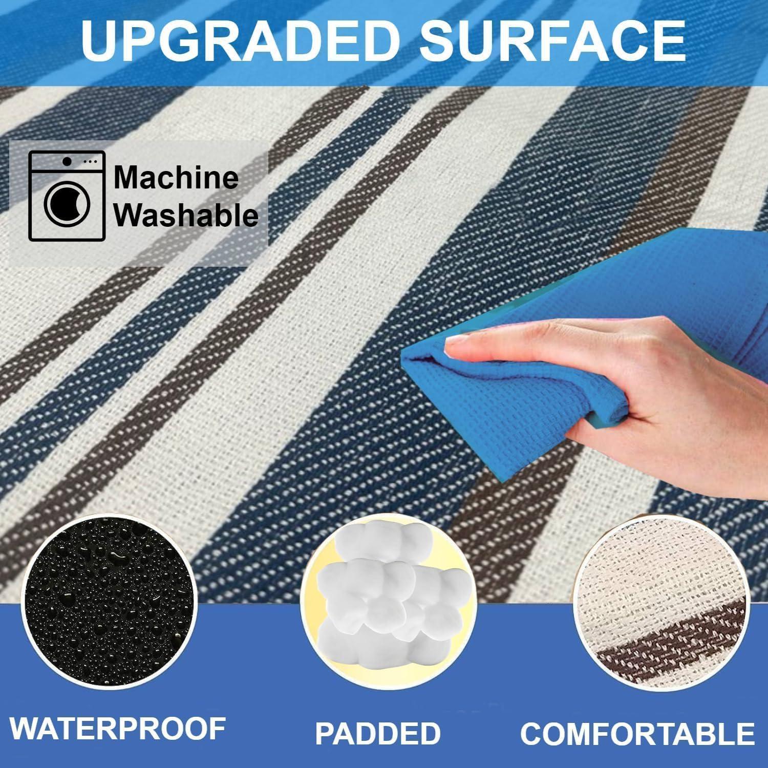 SCUDDLES Picnic Blanket Extra Large, 3-Layer Waterproof, Carry Strap - SCPRBL80