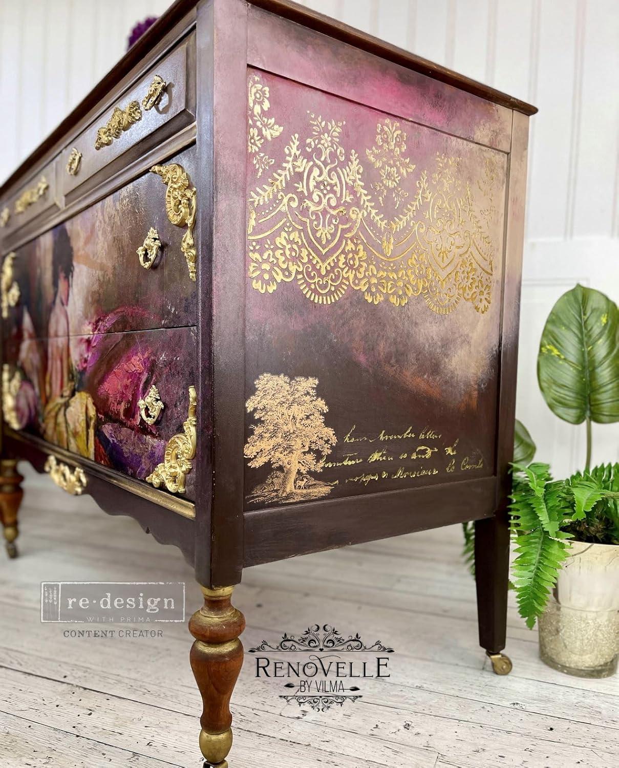 Prima Marketing Re-Design Decor Stencil 9"X13.5"-Elegant Lace