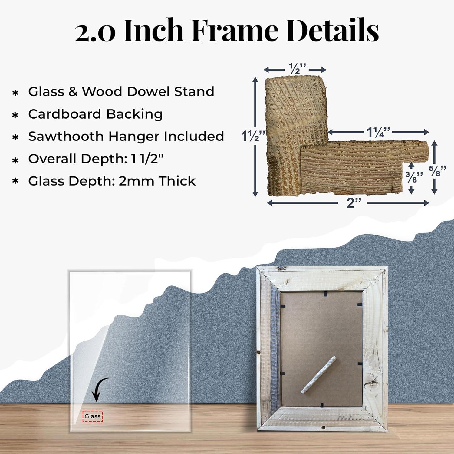 Millwood Pines Kattan Weathered Gray Wood Beveled Picture Frame