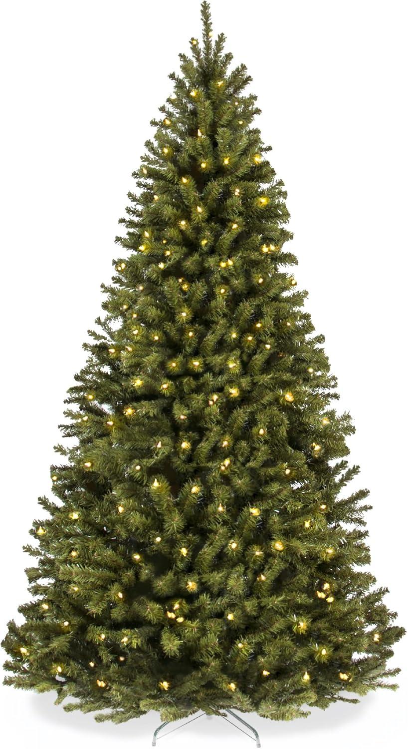 Best Choice Products 4.5ft Pre-Lit Spruce Hinged Artificial Christmas Tree w/ 200 Incandescent Lights, Foldable Stand