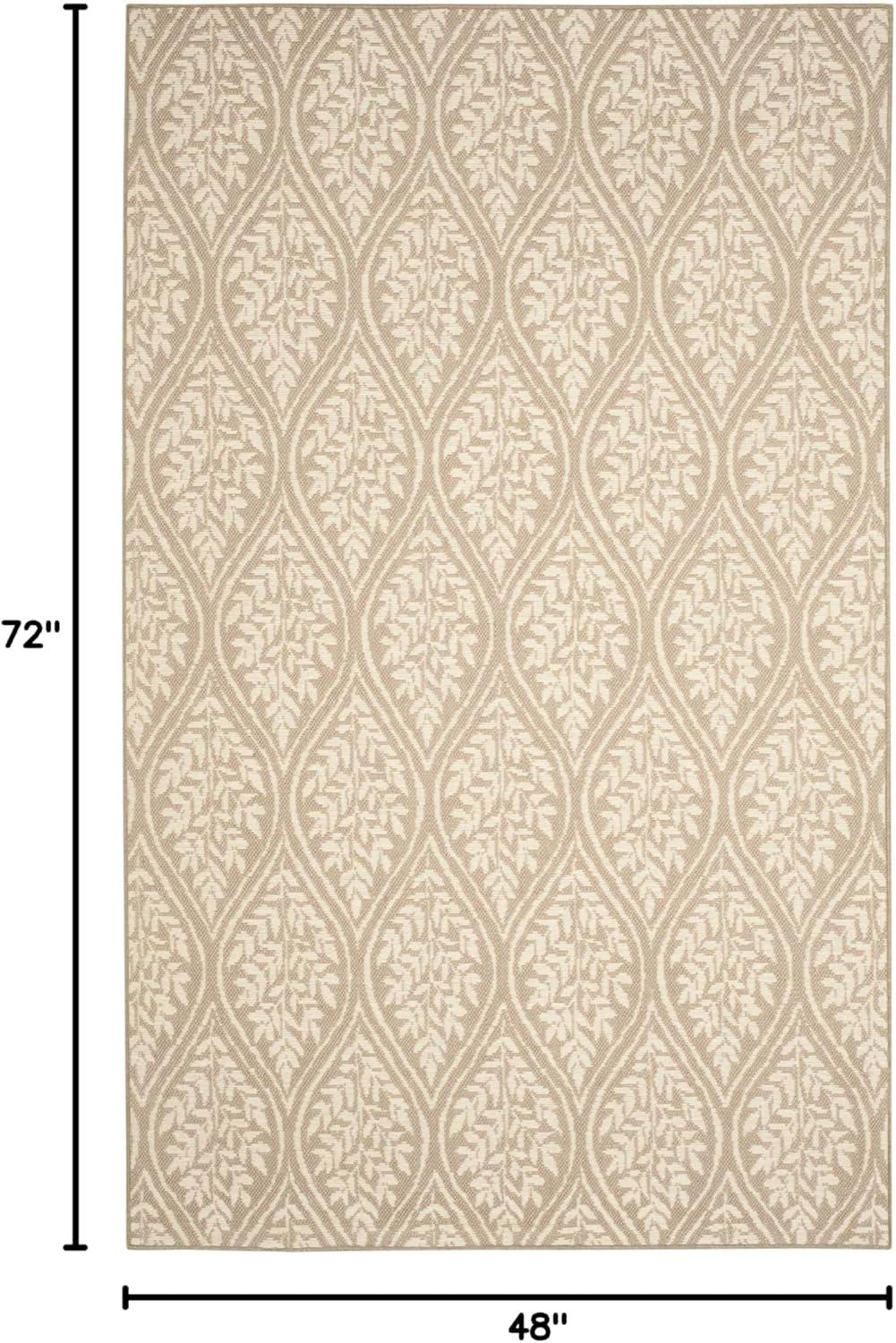 Palm Beach 4' x 6' Sand and Natural Geometric Area Rug