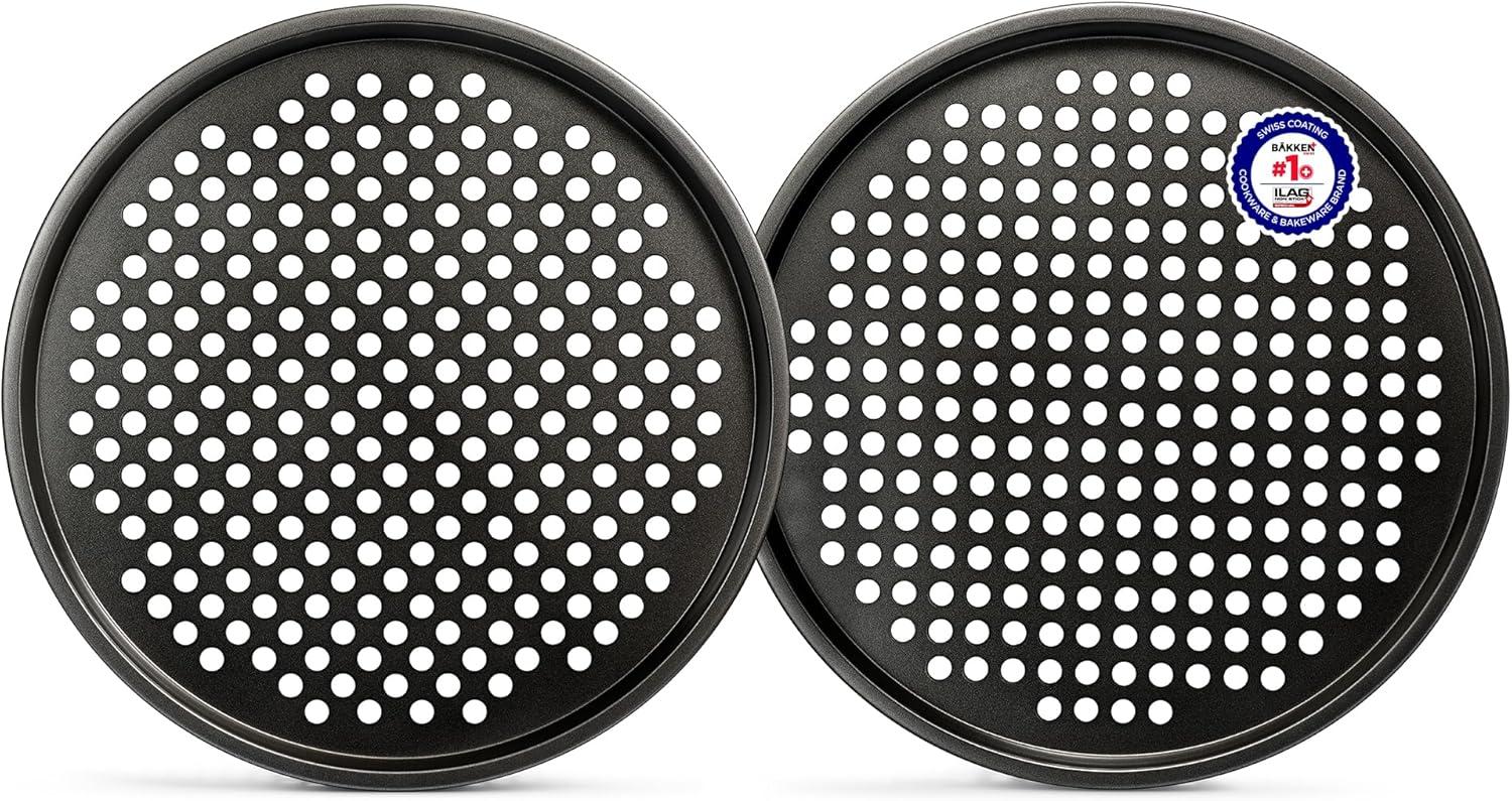 Bakken- Swiss Non-Stick Pizza Pan with Holes