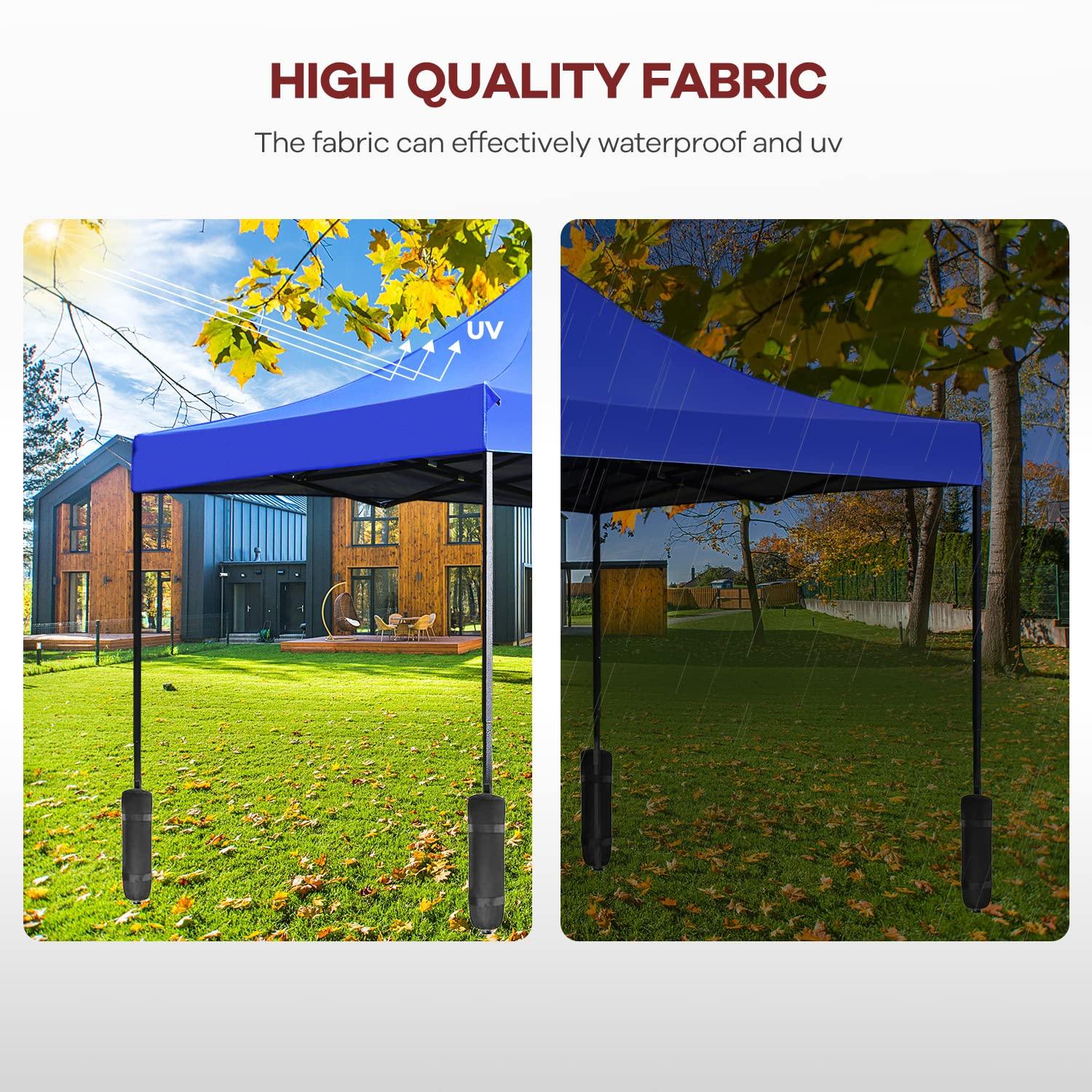 YRLLENSDAN Pop Up Canopy 10x10, Pop Up Tents for Parties 10x10 Outdoor Canopy Pop Up Tent Canopy Waterproof Canopy UV Protection Shade Tent for Backyard Popup Tent 10x10, Blue