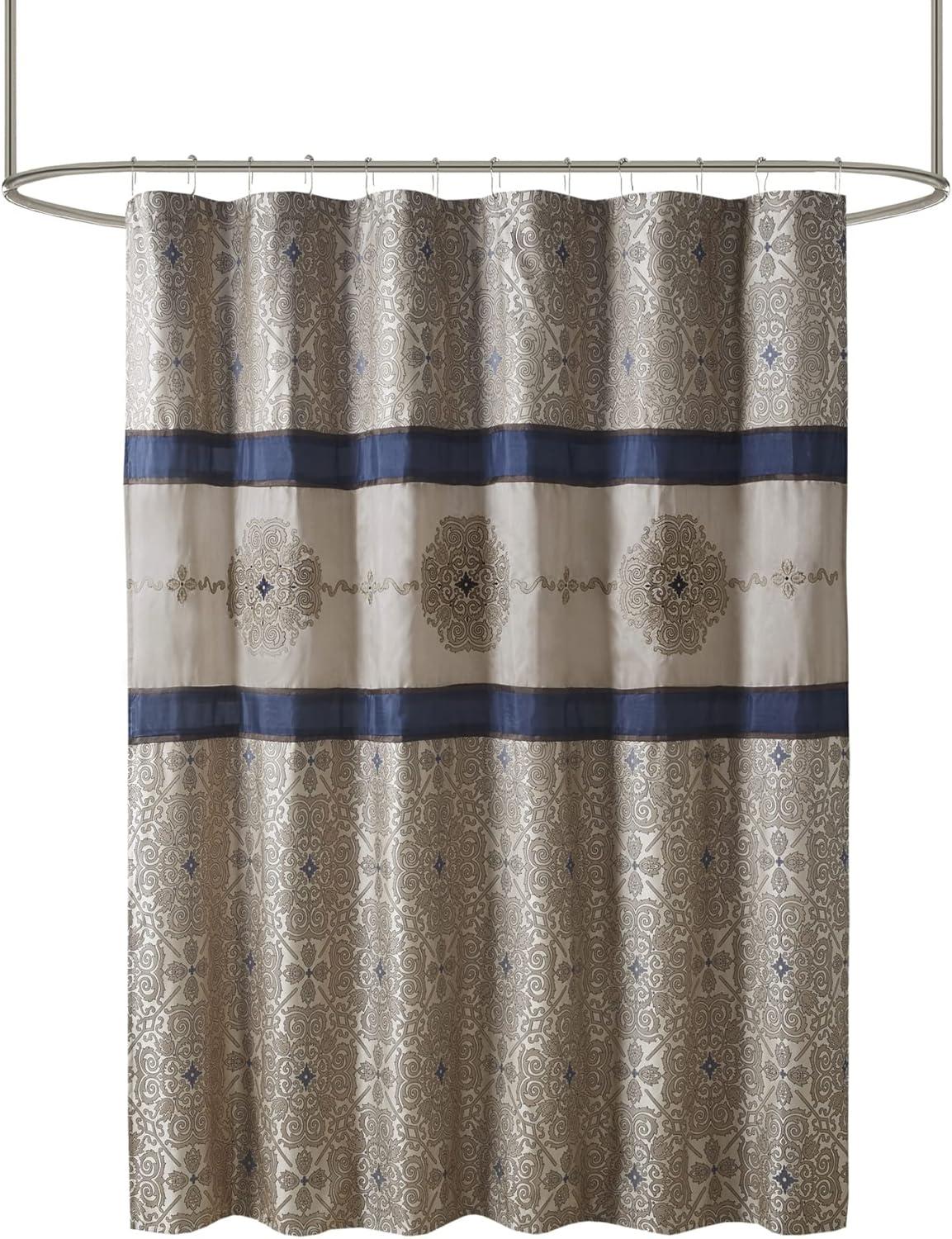 Donovan Embroidered Shower Curtain