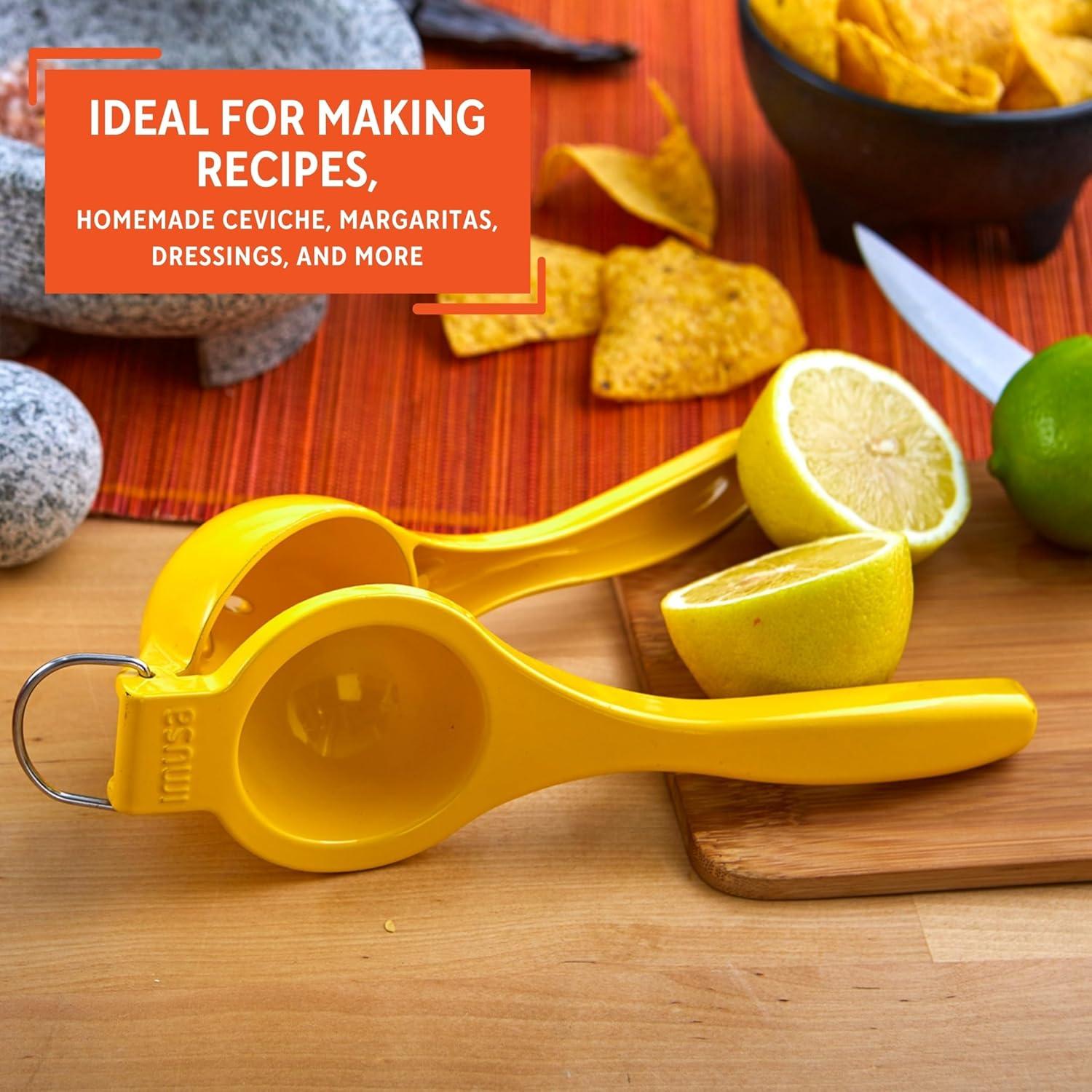 Yellow Aluminum Citrus Lemon and Lime Squeezer